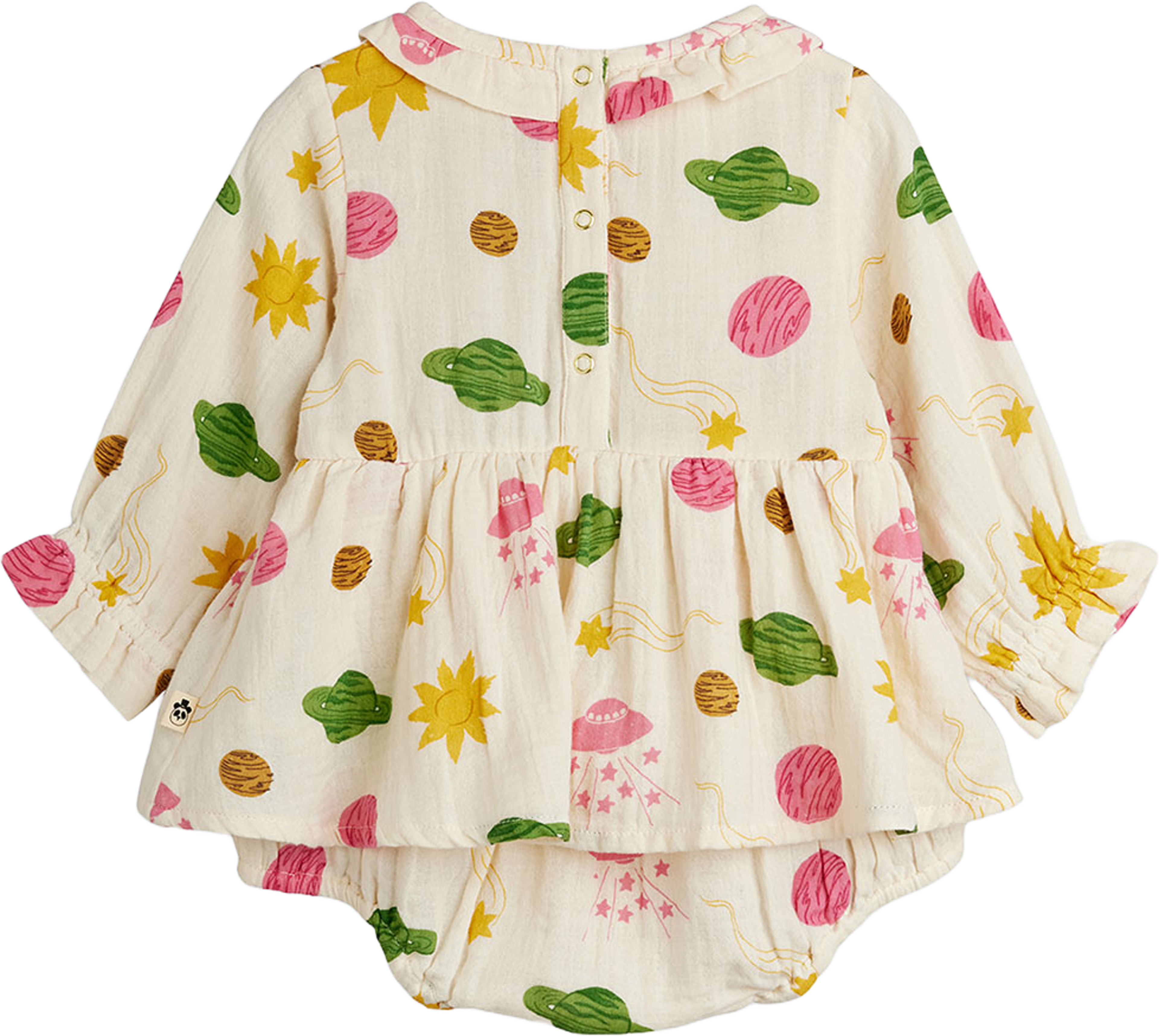 Space Muslin Body, från Mini Rodini, i färgen Off-white. Klicka för att öppna bilden i stort format