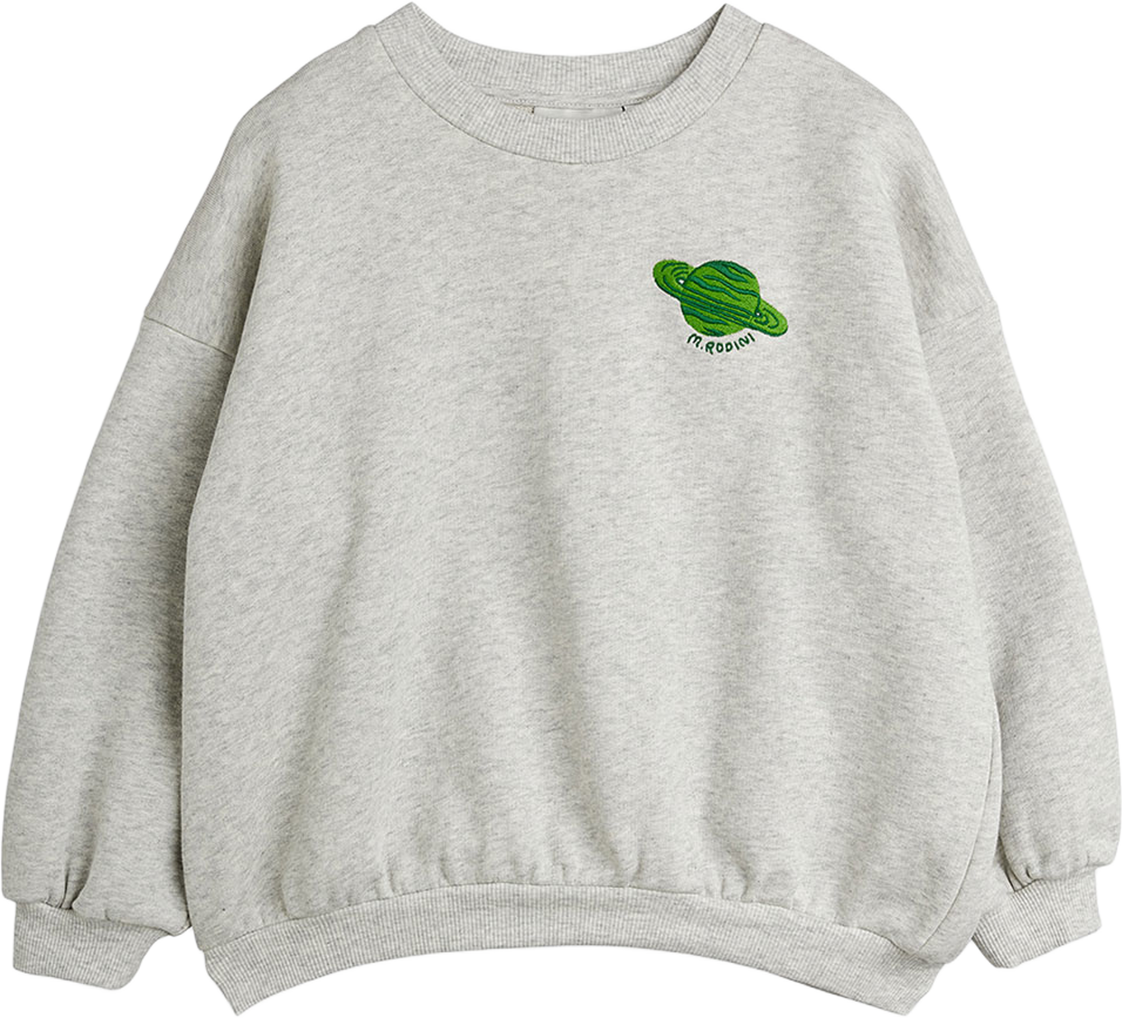 Planet Sweatshirt, från Mini Rodini, i färgen Grey Melange. Klicka för att öppna bilden i stort format