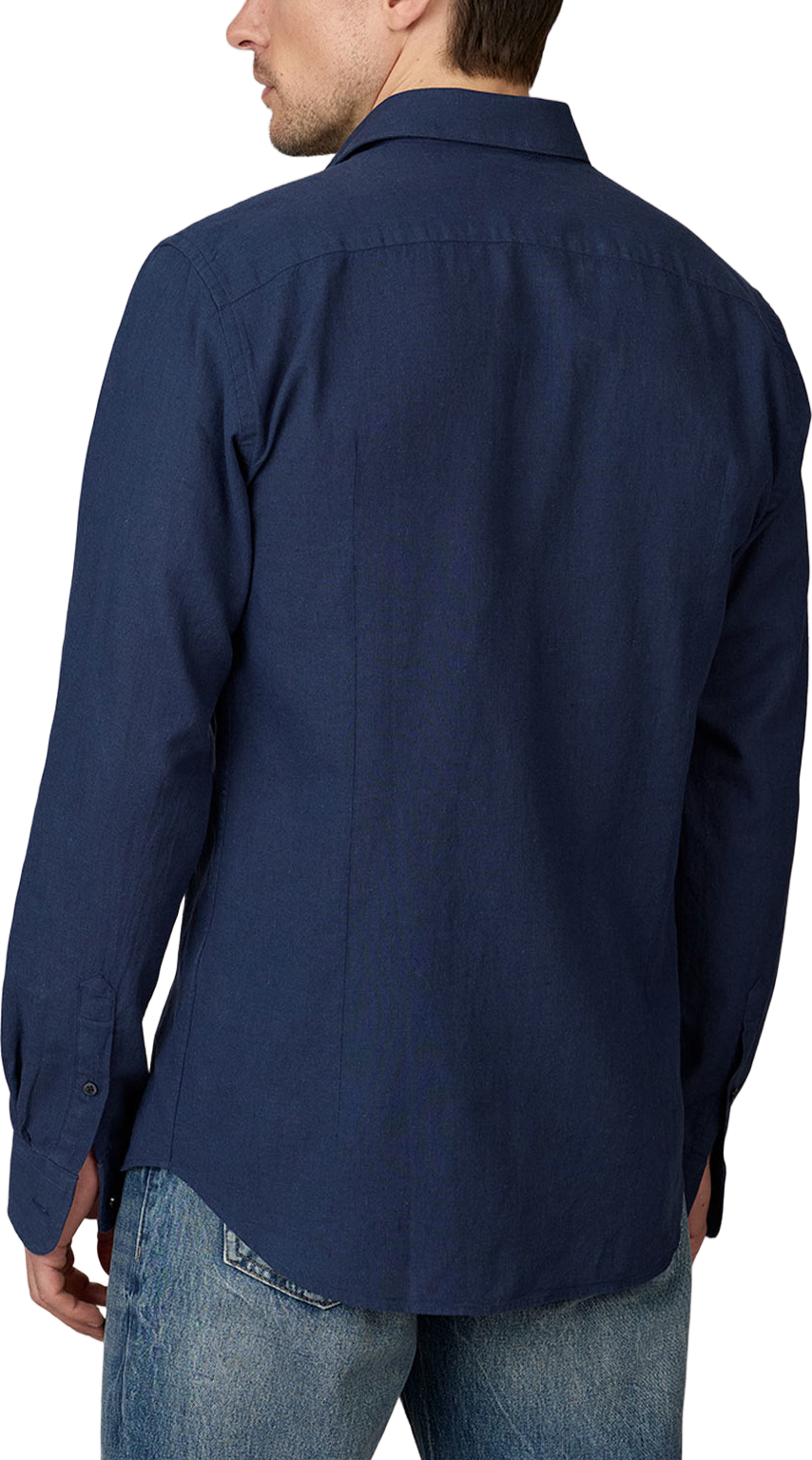 Linneskjorta Sorrento, från The Shirt Factory, i färgen Dk.blue. Klicka för att öppna bilden i stort format