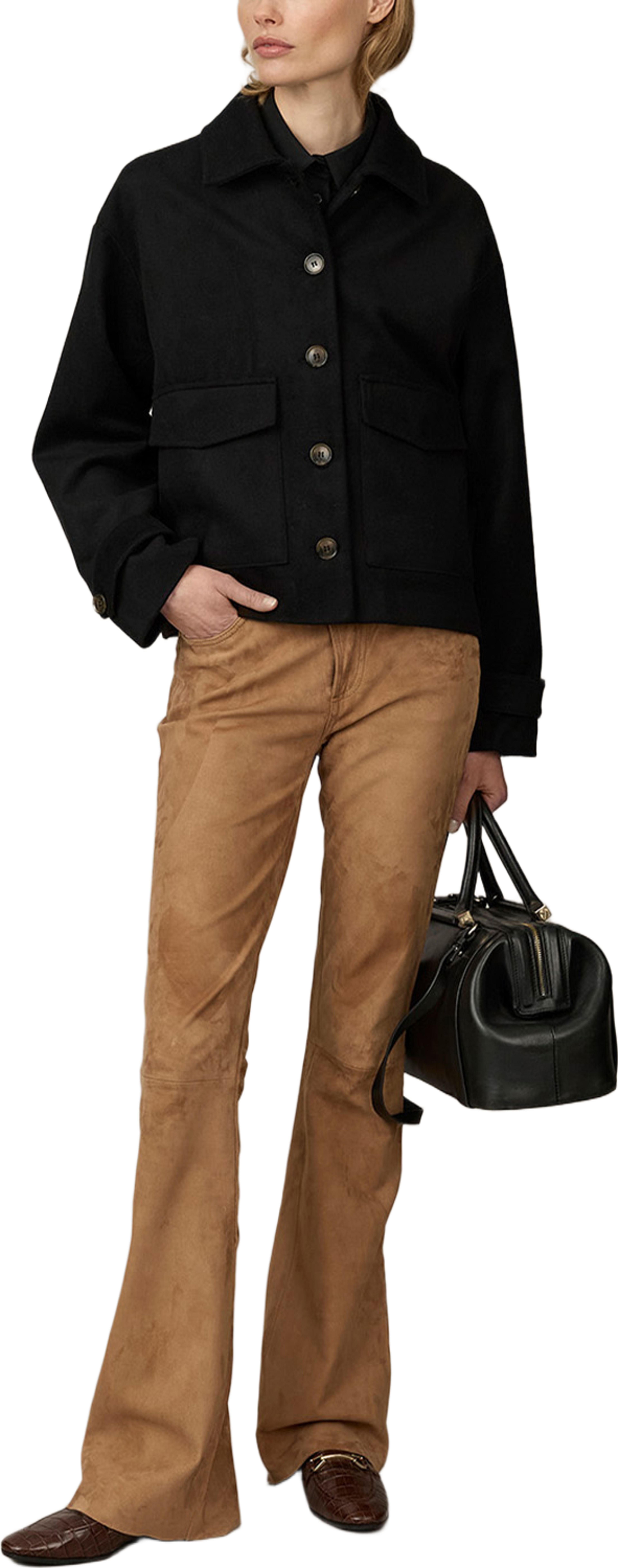 Jacka Camille Aura Wool Jacket, från The Shirt Factory, i färgen Black. Klicka för att öppna bilden i stort format