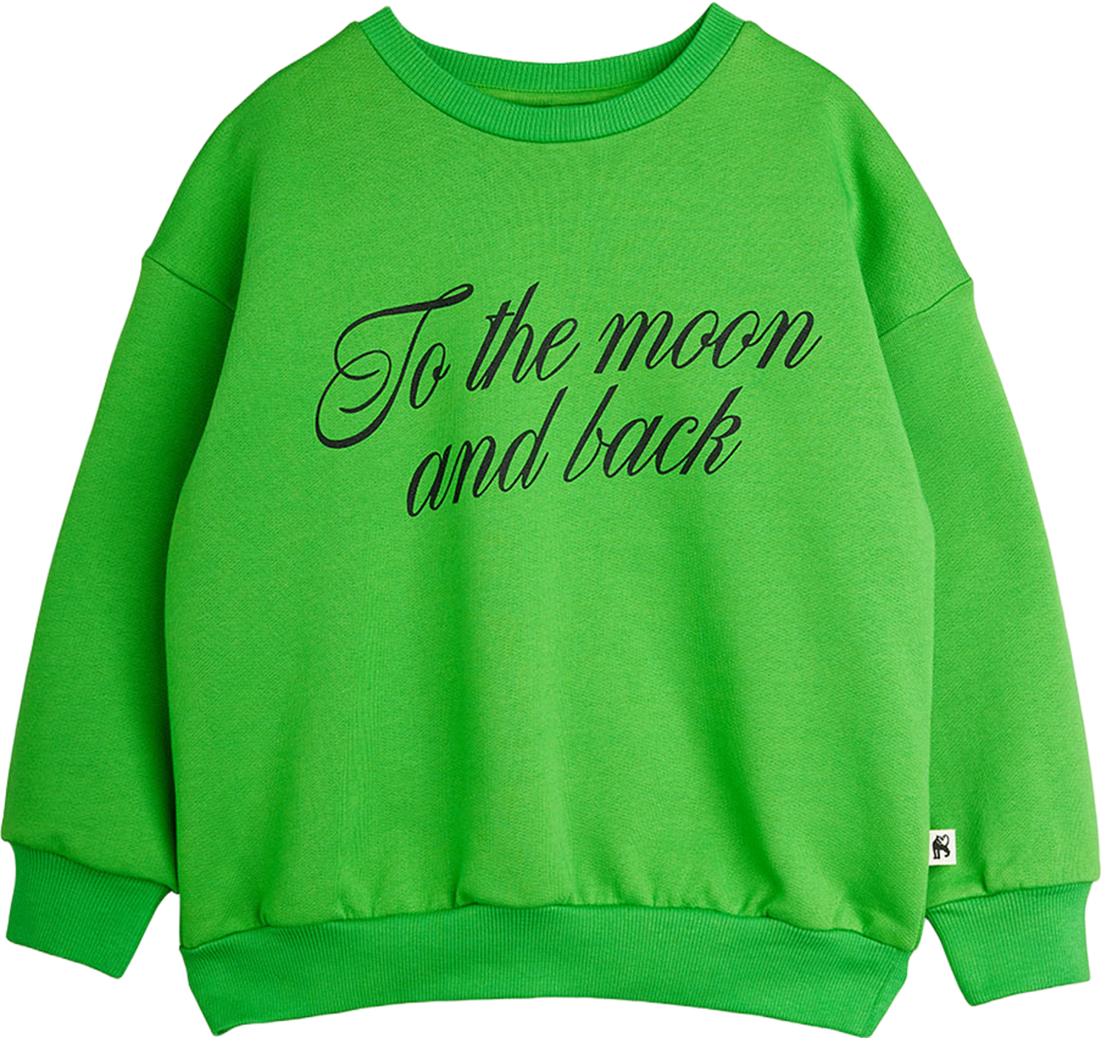 To the Moon Sweatshirt, från Mini Rodini, i färgen Green. Klicka för att öppna bilden i stort format