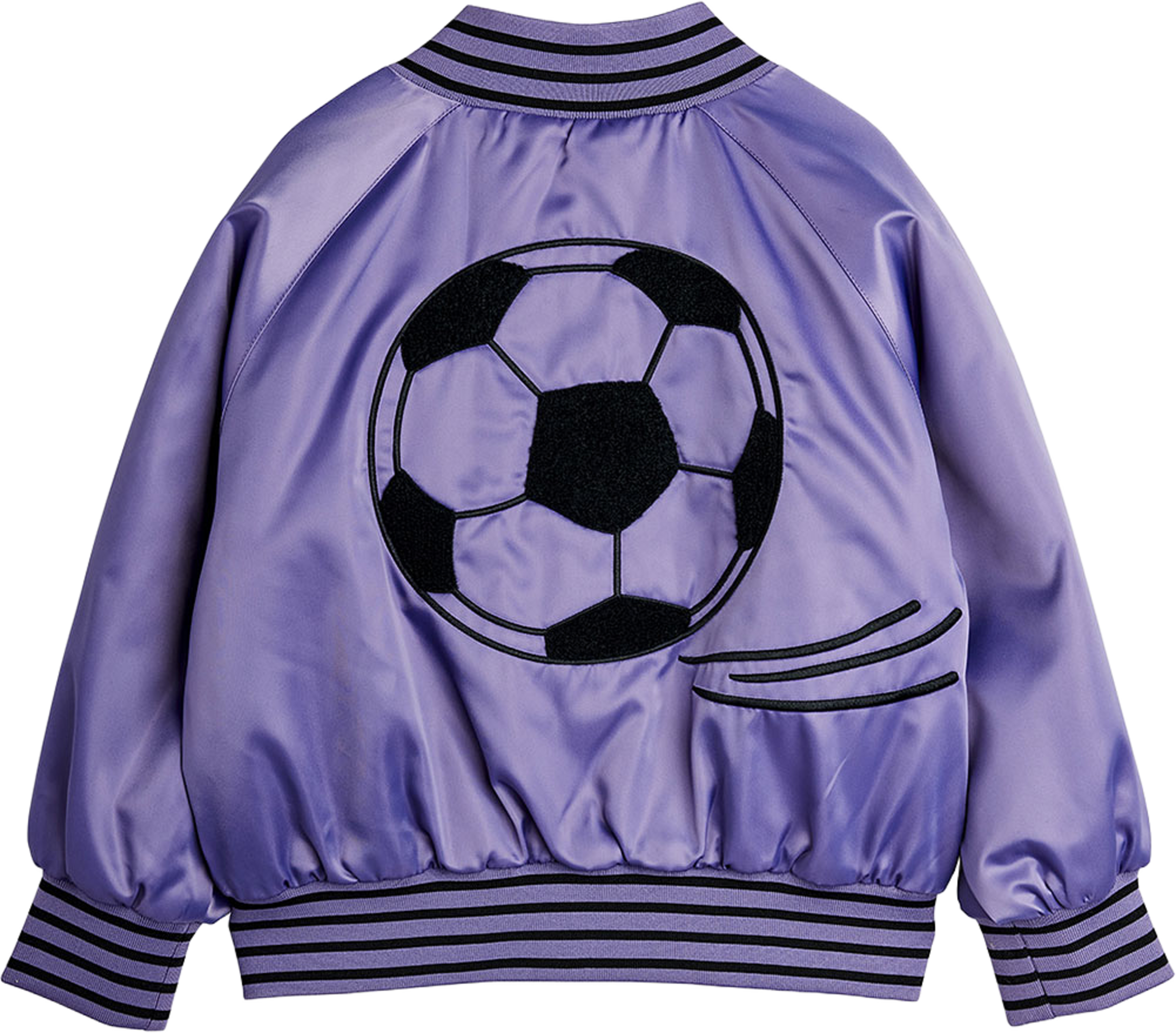 Football Baseball Jacket, från Mini Rodini, i färgen Purple. Klicka för att öppna bilden i stort format