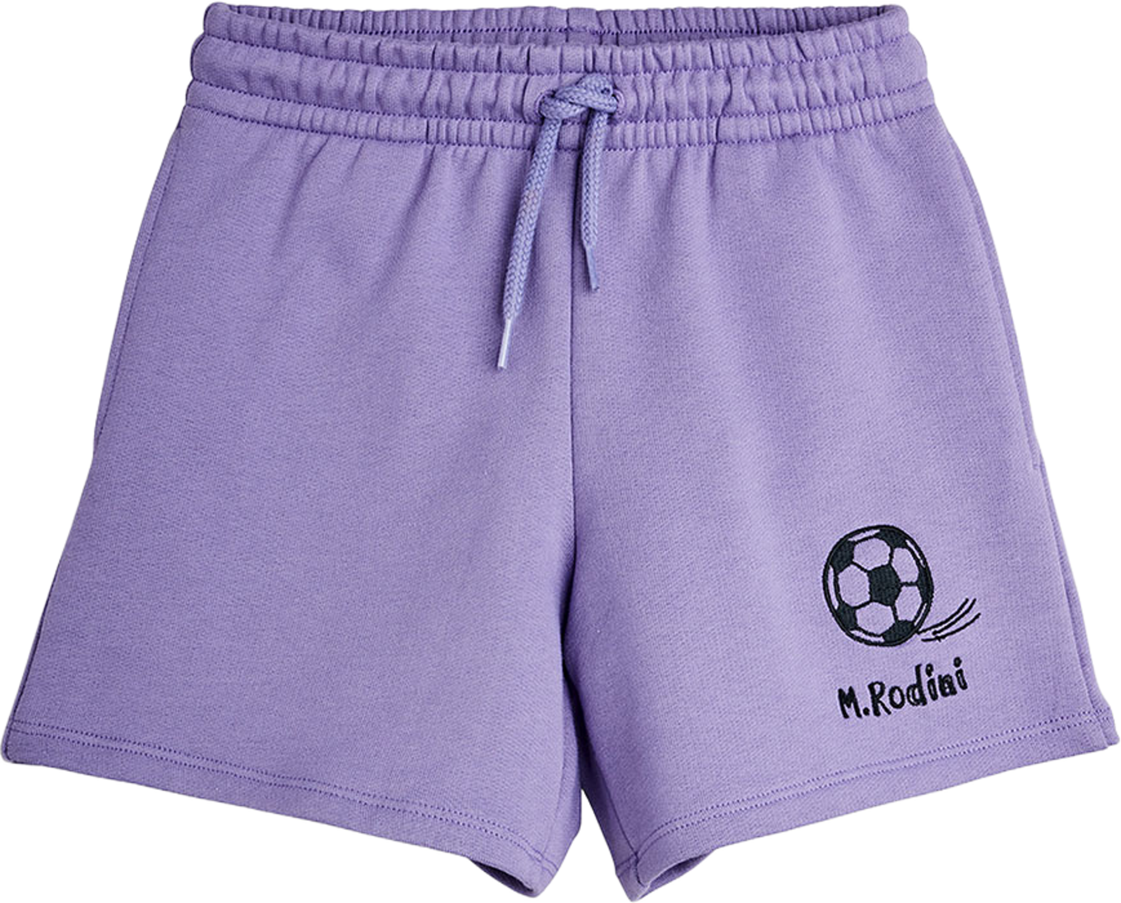 Football Sweatshorts, från Mini Rodini, i färgen Purple. Klicka för att öppna bilden i stort format