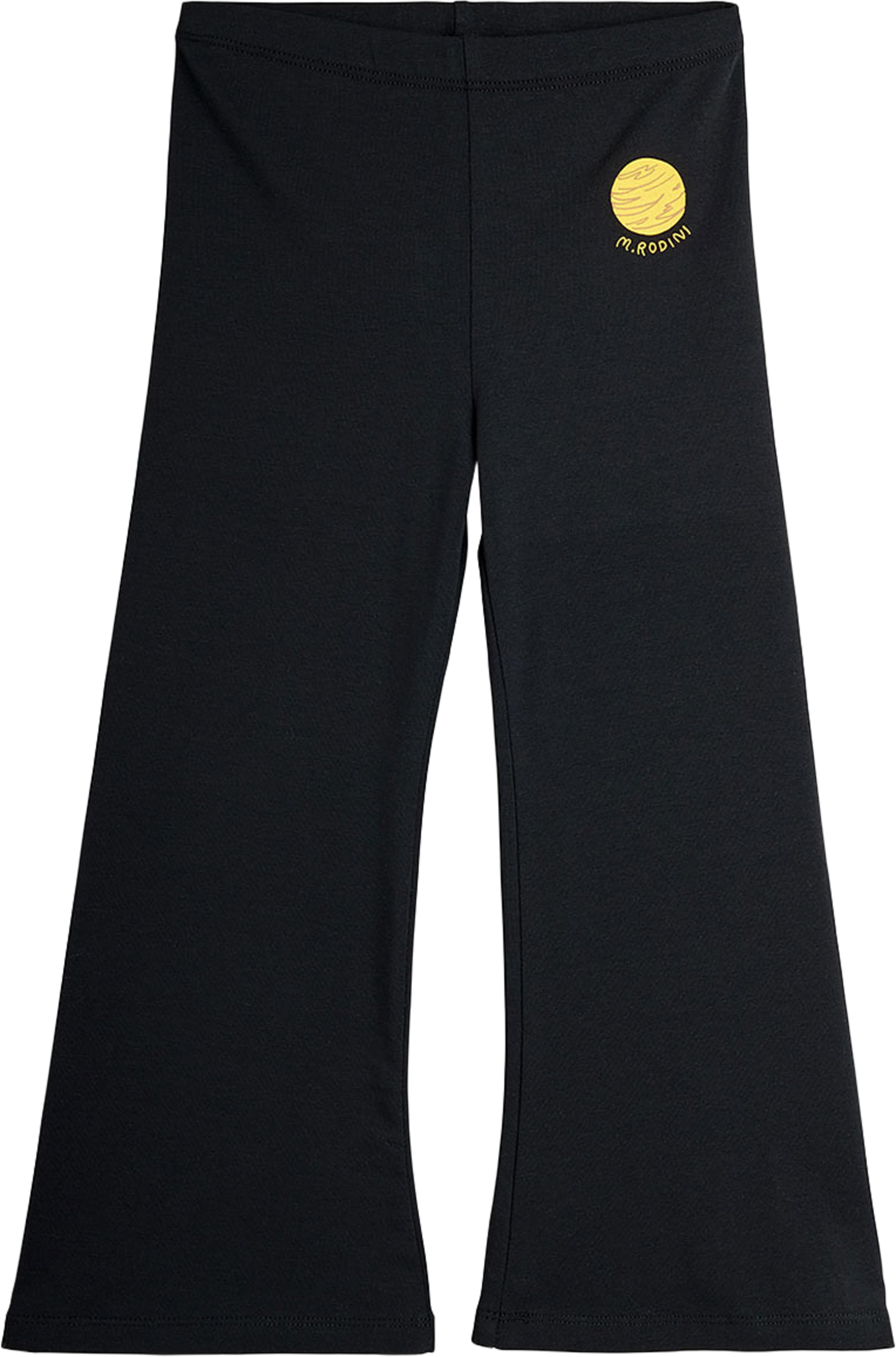 Planet Flared Trousers, från Mini Rodini, i färgen Black. Klicka för att öppna bilden i stort format