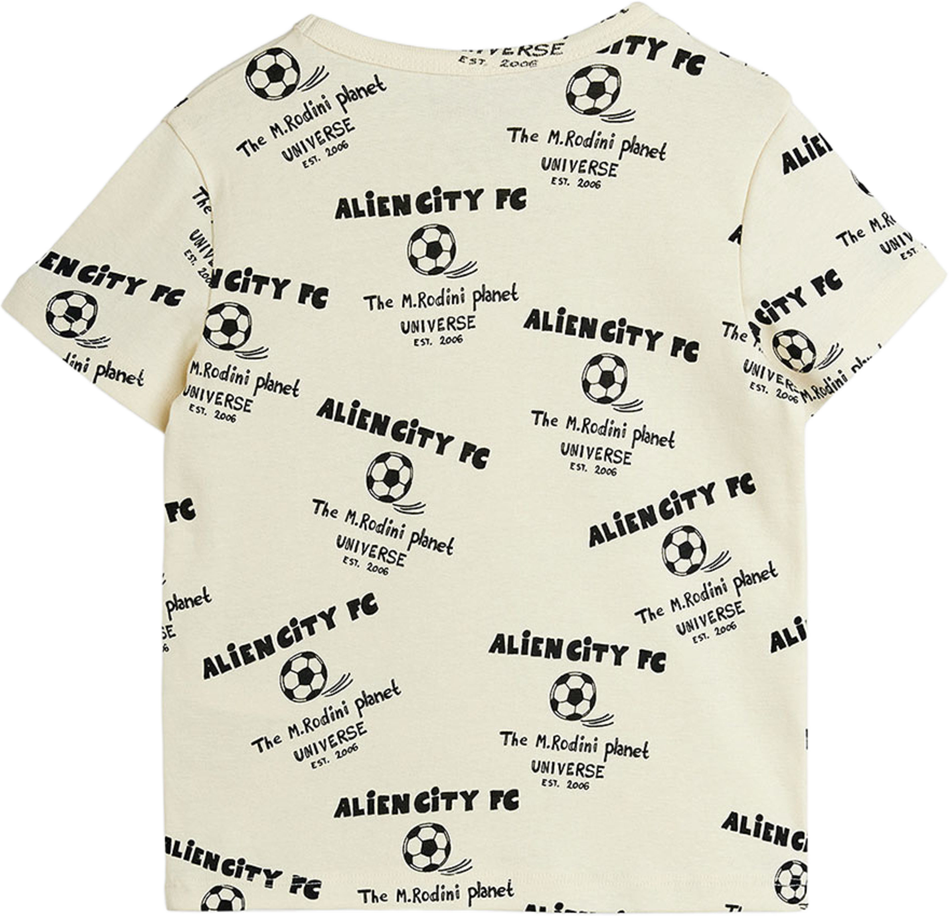 Alien City FC Print T-Shirt, från Mini Rodini, i färgen White. Klicka för att öppna bilden i stort format