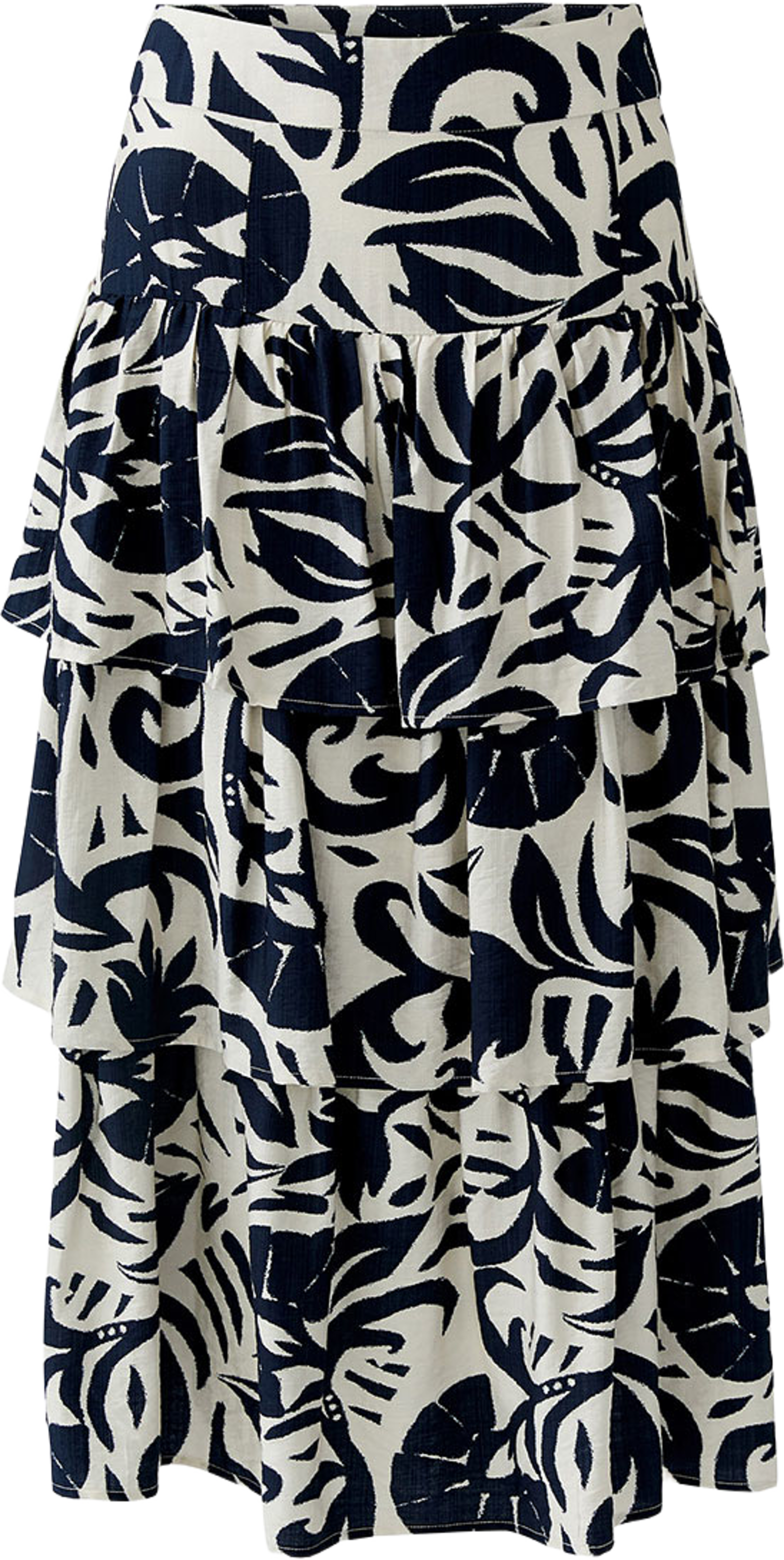 Capsule Skirt, från Oui, i färgen White Blue. Klicka för att öppna bilden i stort format