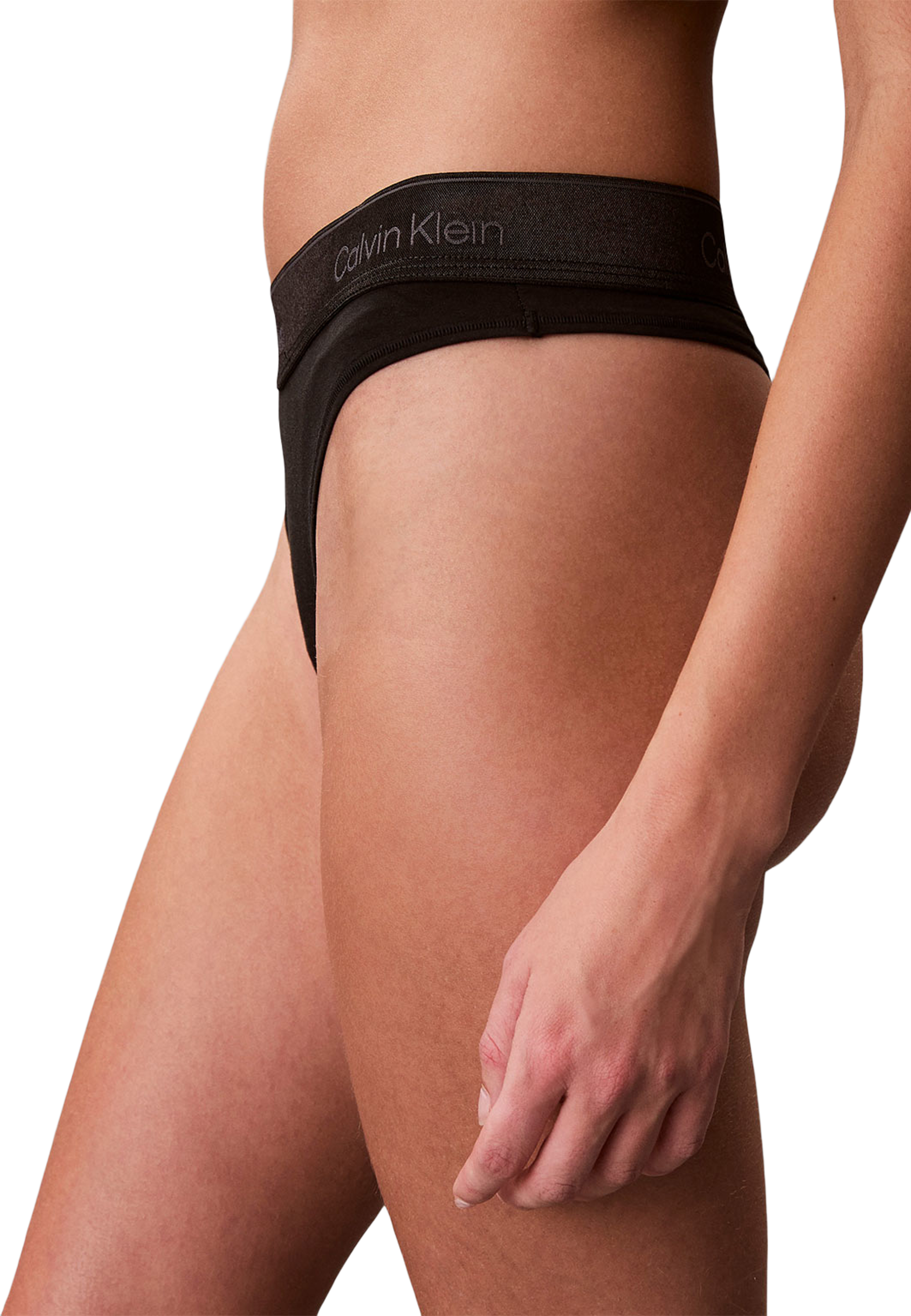 Thong - Icon Cotton Modal, från Calvin Klein, i färgen Black. Klicka för att öppna bilden i stort format