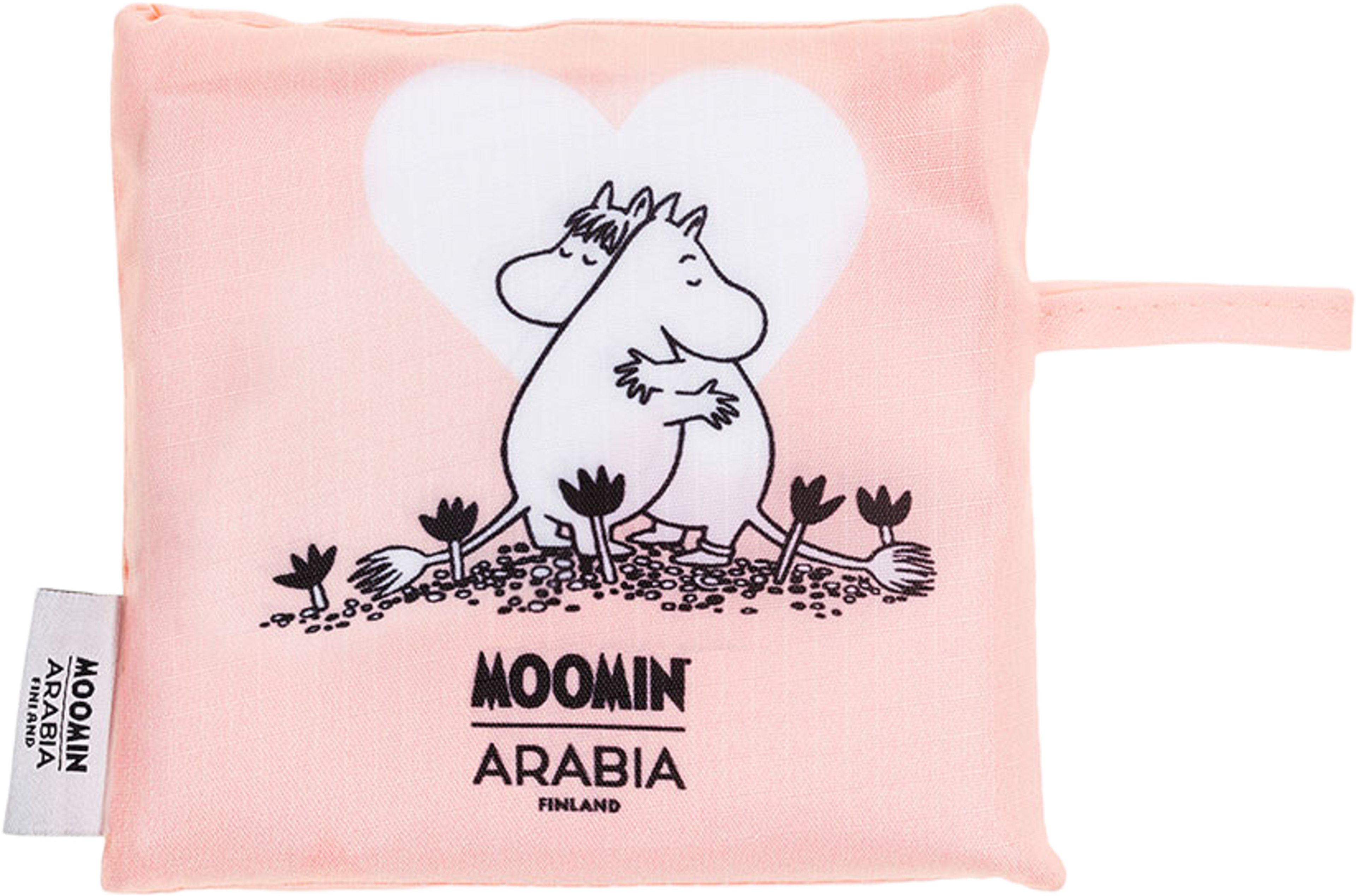 Mumin eco-väska Kärlek, från Arabia, i färgen Rosa. Klicka för att öppna bilden i stort format