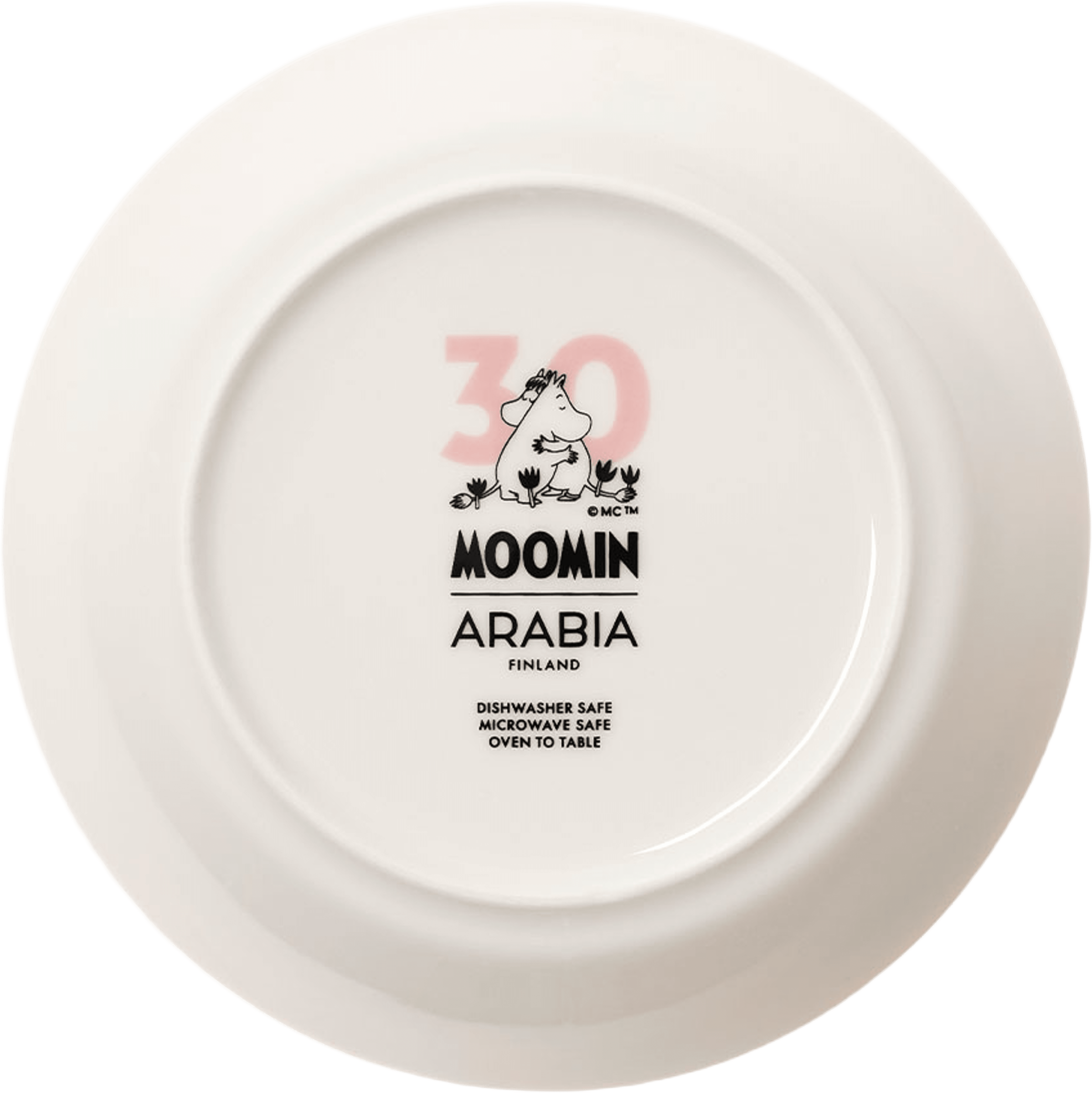 Mumin tefat 15cm Kärlek 30, från Arabia, i färgen Rosa. Klicka för att öppna bilden i stort format