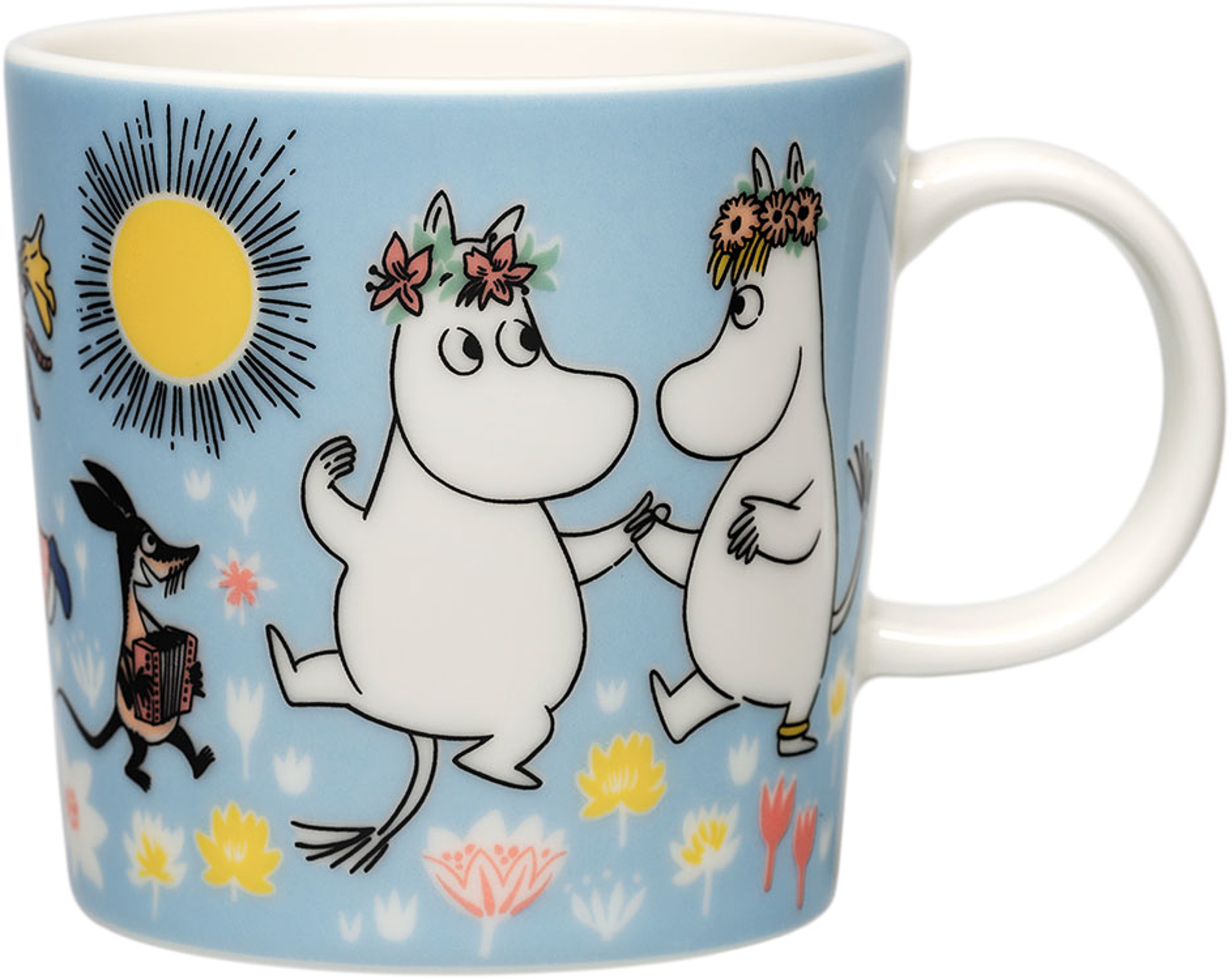 Mumin mugg 0,3L Sommardans, från Arabia, i färgen Flerfärgad. Klicka för att öppna bilden i stort format