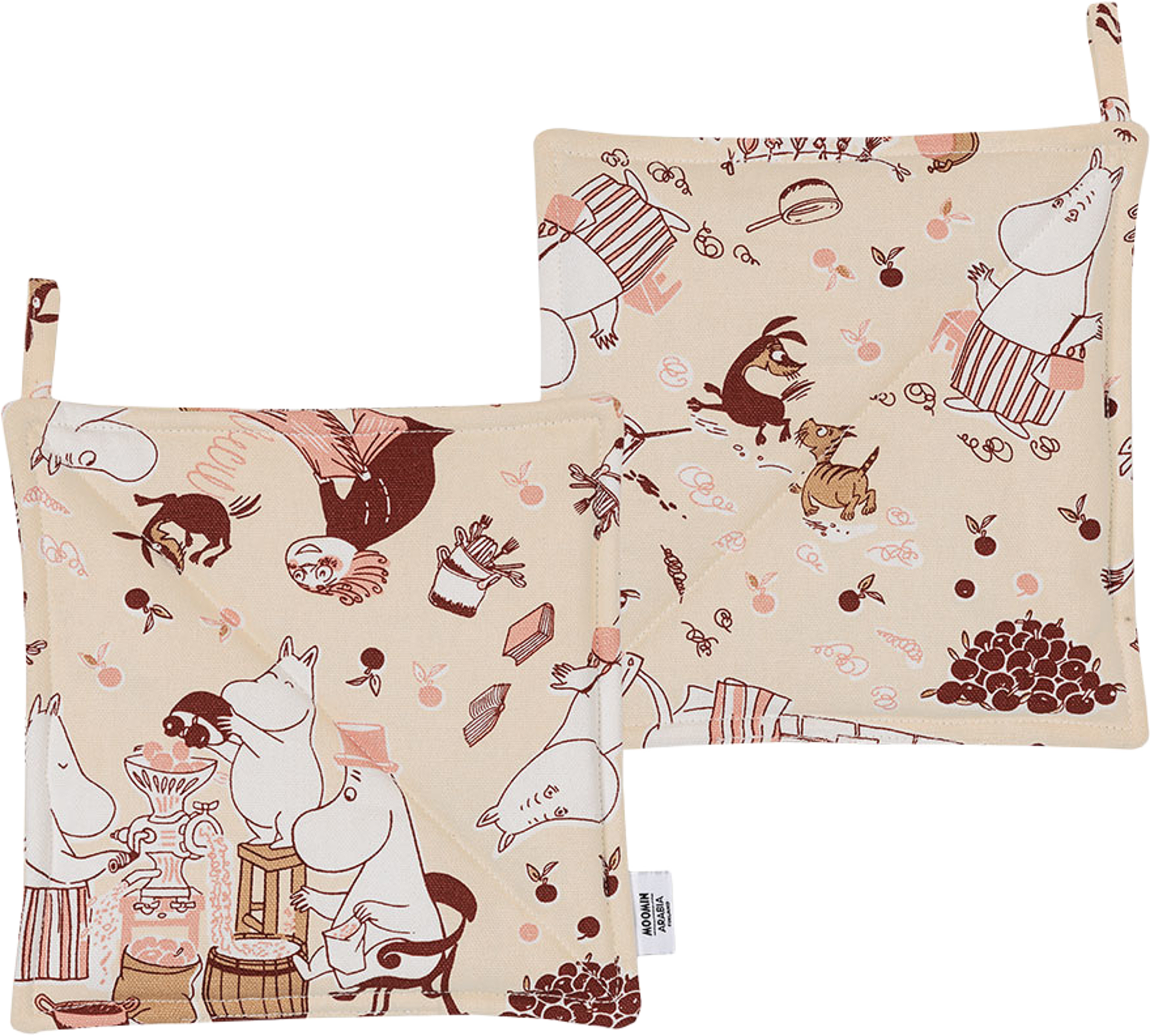 Mumin grytlappar st 22x22cm Hemmaglädje, från Arabia, i färgen Flerfärgad. Klicka för att öppna bilden i stort format