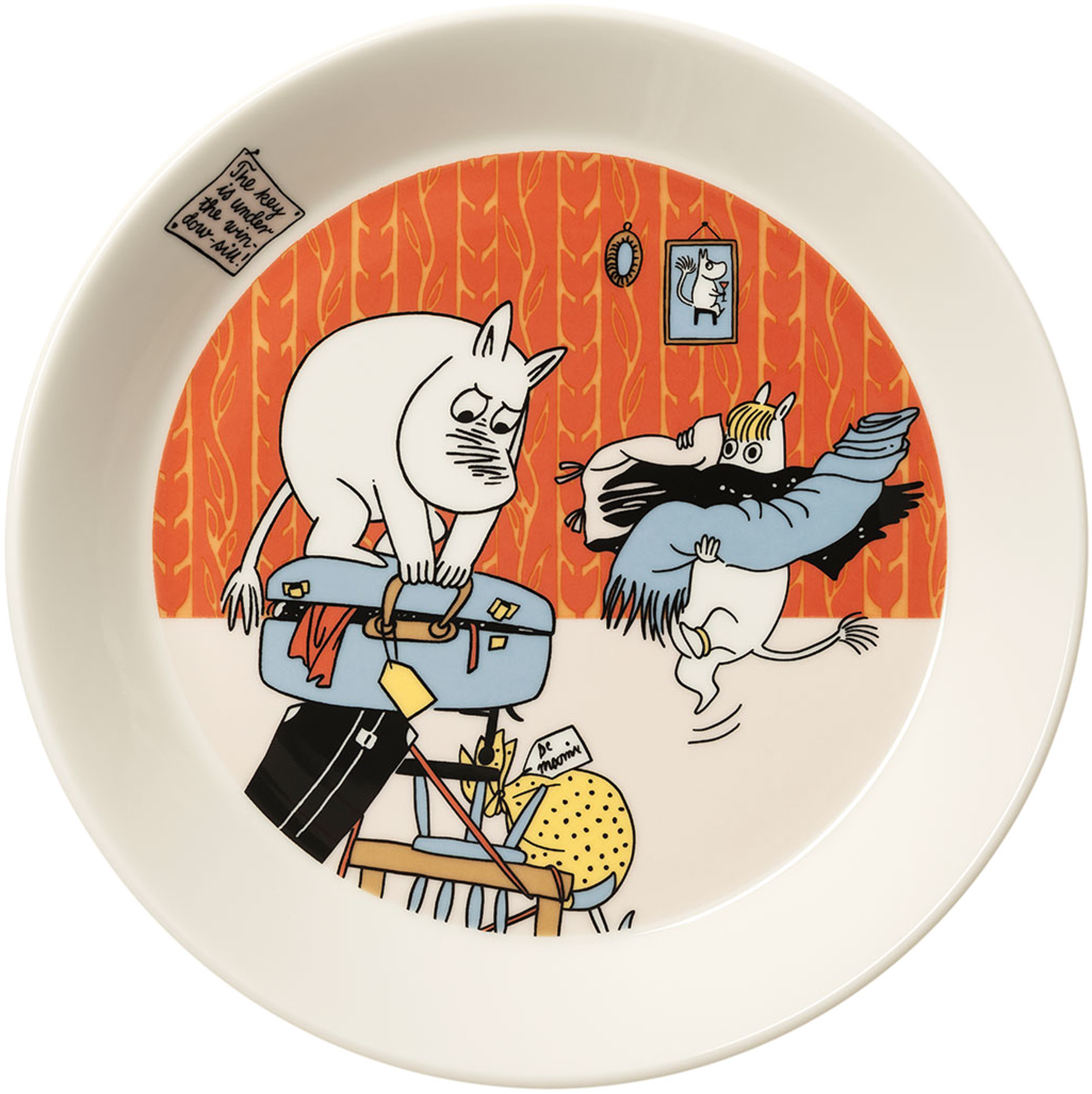 Mumin tallrik 19cm Redo for semester, från Arabia, i färgen Flerfärgad. Klicka för att öppna bilden i stort format