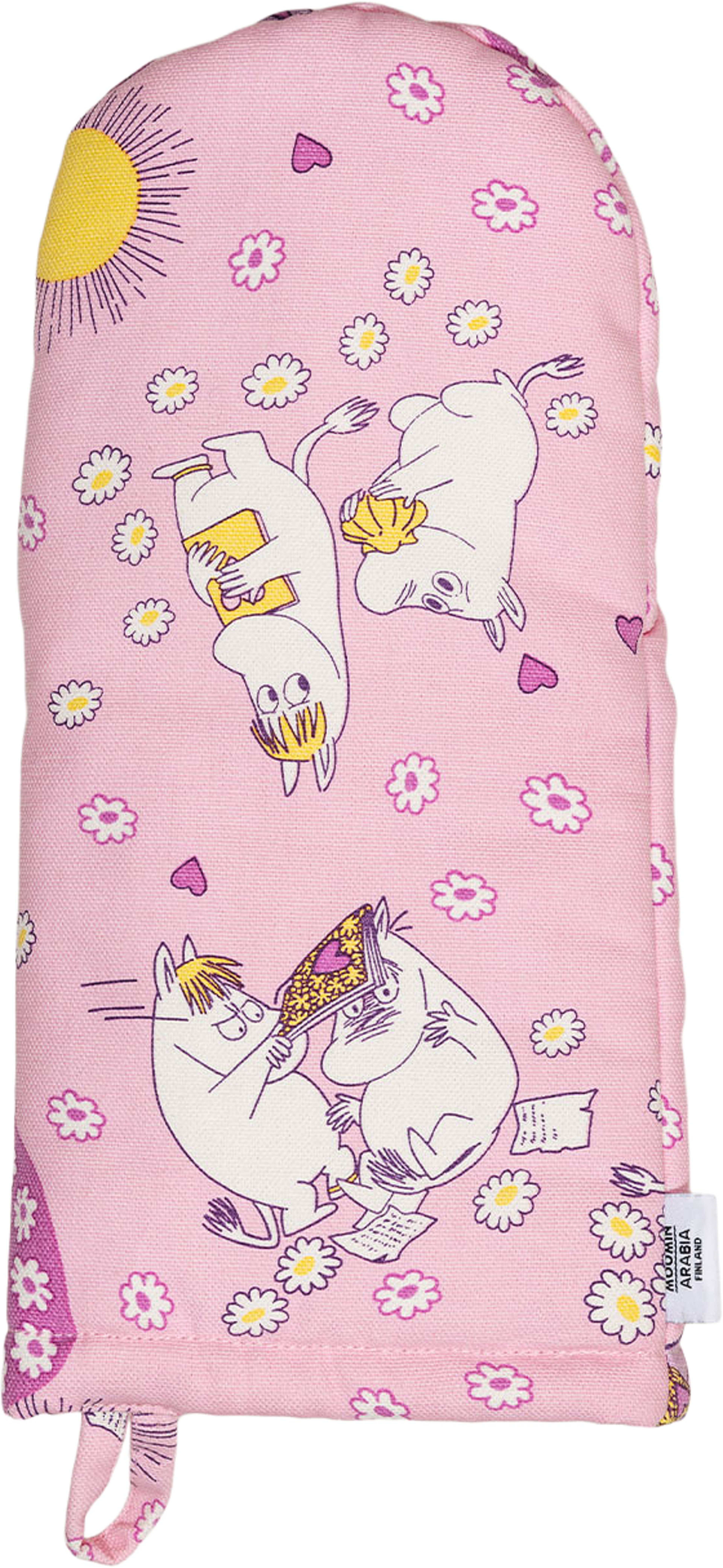 Mumin grytvante 15x34cm Förälskade, från Arabia, i färgen Rosa. Klicka för att öppna bilden i stort format