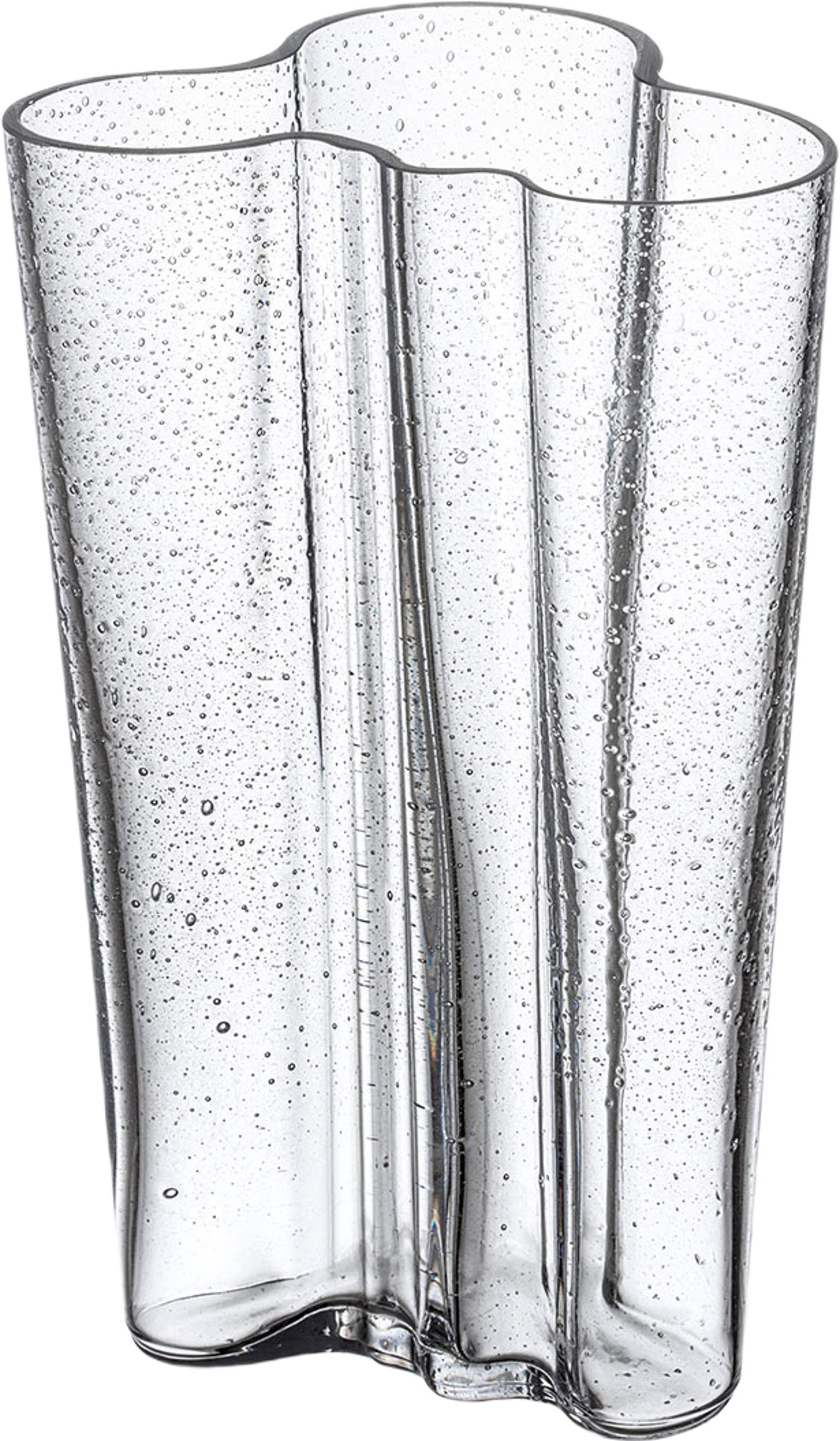 Aalto vas 201 mm bubbelglas klar, från Iittala, i färgen Klar. Klicka för att öppna bilden i stort format