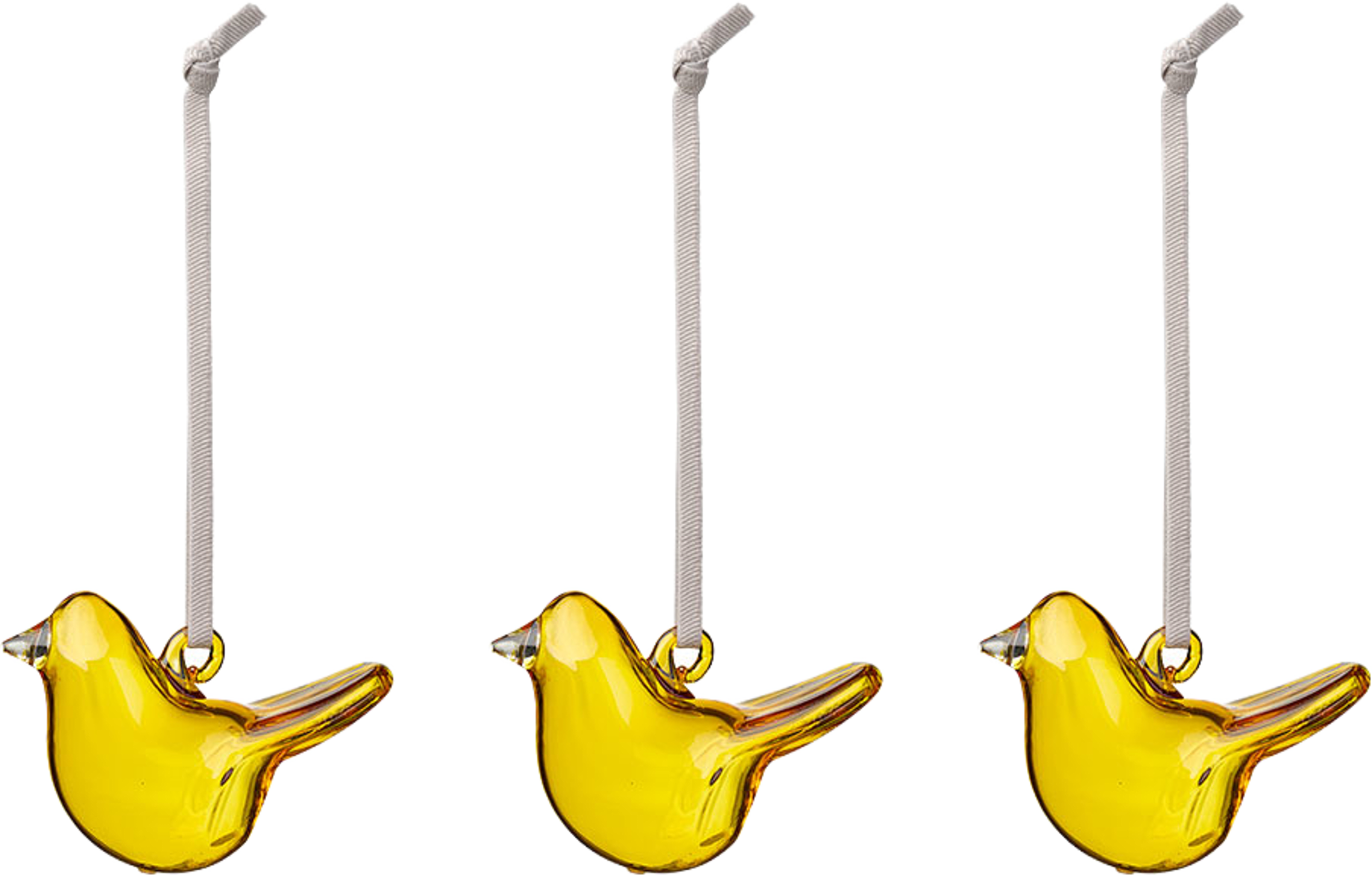 Iittala mini glasfågel gul 3-pack, från Iittala, i färgen Gul. Klicka för att öppna bilden i stort format