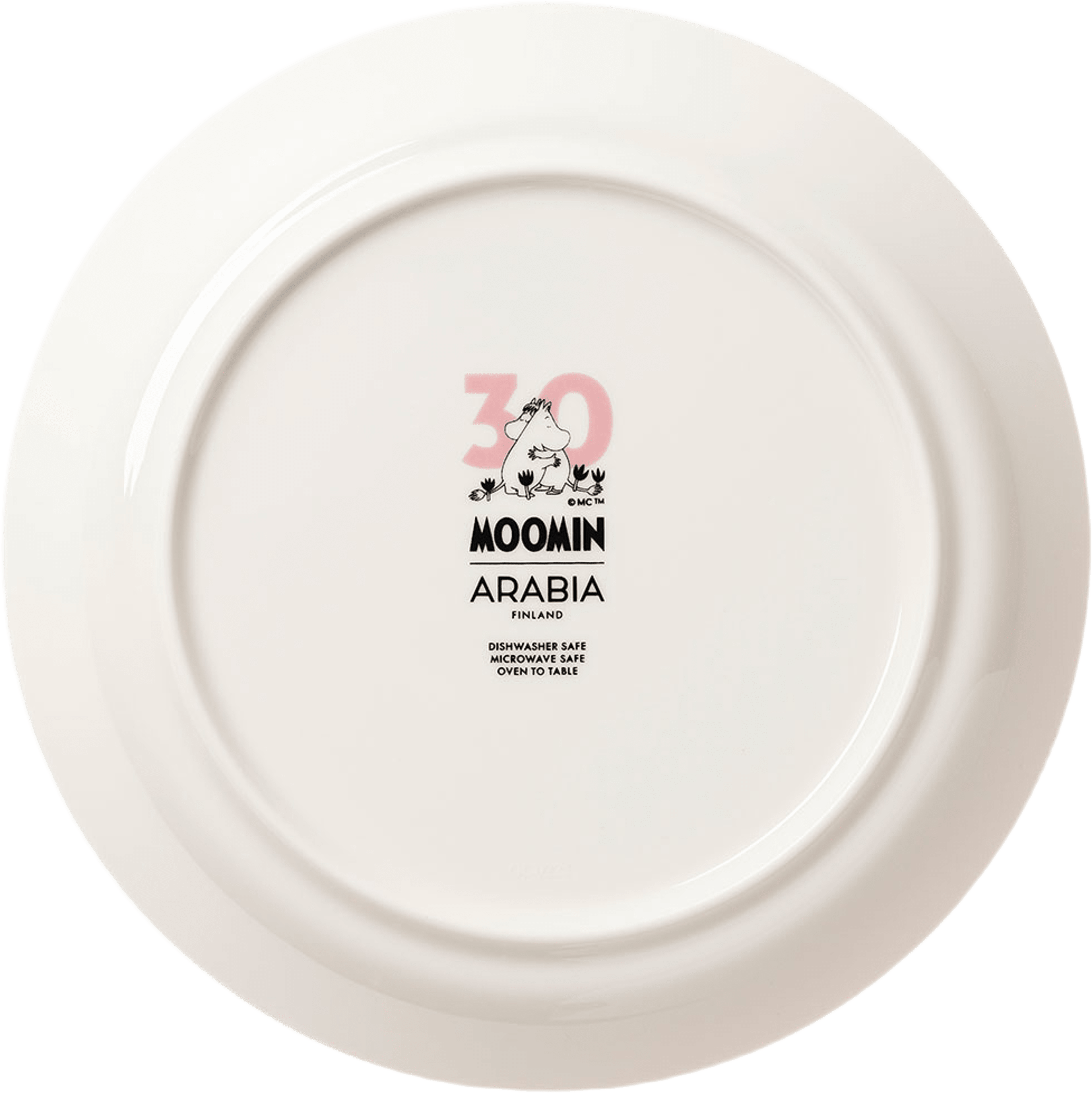 Mumin tallrik 19cm Kärlek 30, från Arabia, i färgen Rosa. Klicka för att öppna bilden i stort format