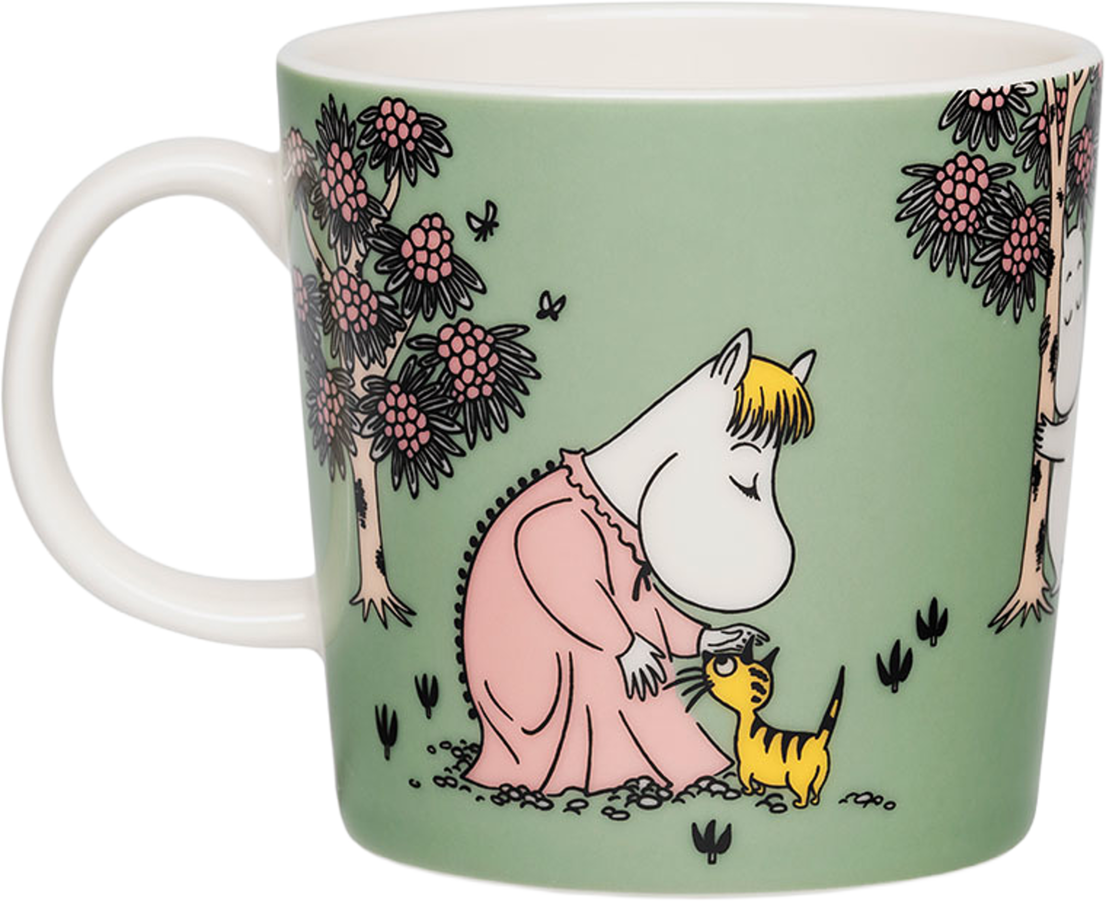 Mumin mugg 0,3L Omtanke, från Arabia, i färgen Grön. Klicka för att öppna bilden i stort format