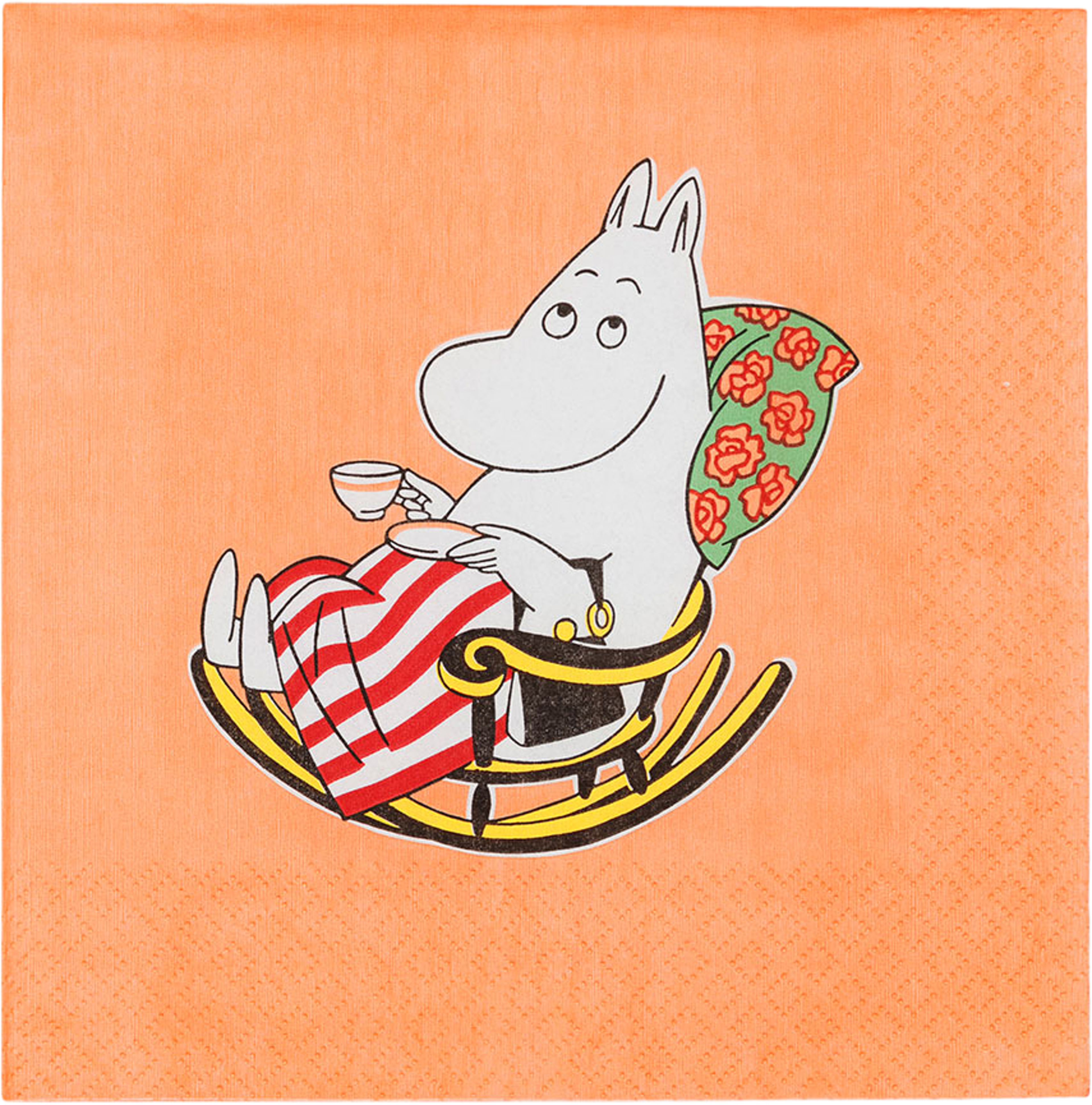 Mumin pappersservett 33cm Muminmamma, från Arabia, i färgen Orange. Klicka för att öppna bilden i stort format
