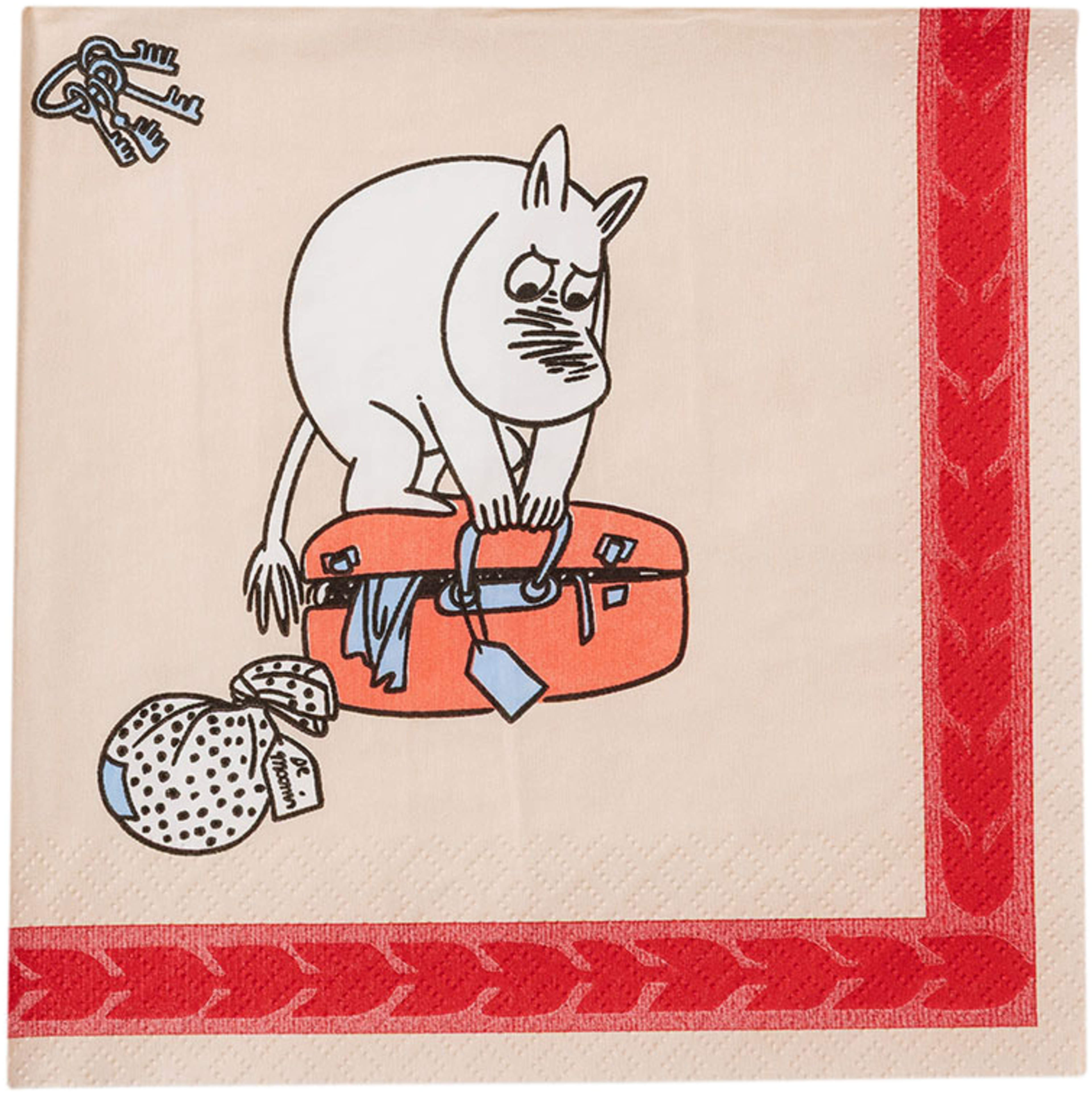 Mumin pappersservett 33cm Redo for semester, från Arabia, i färgen Flerfärgad. Klicka för att öppna bilden i stort format