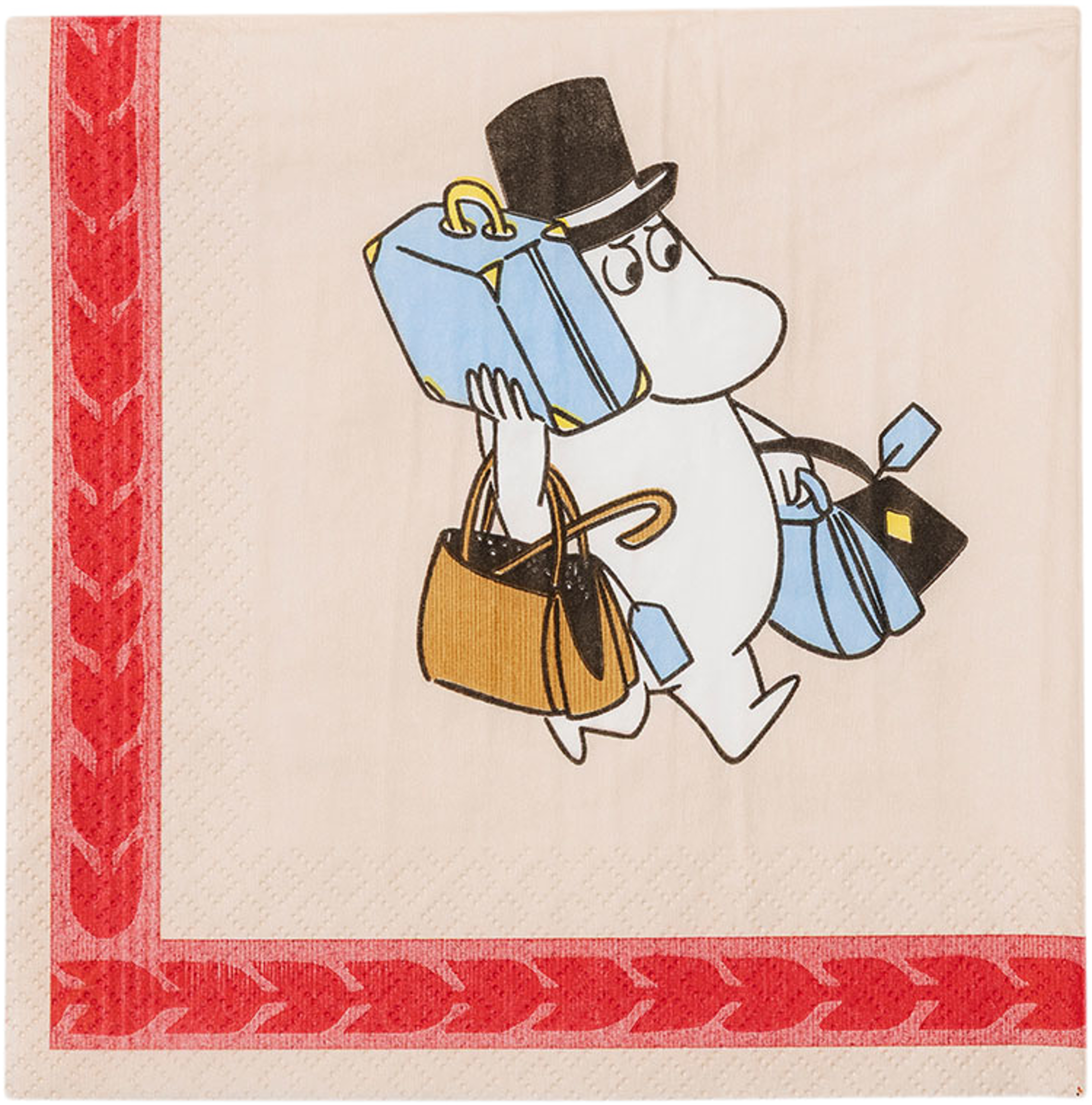 Mumin pappersservett 33cm Redo for semester, från Arabia, i färgen Flerfärgad. Klicka för att öppna bilden i stort format