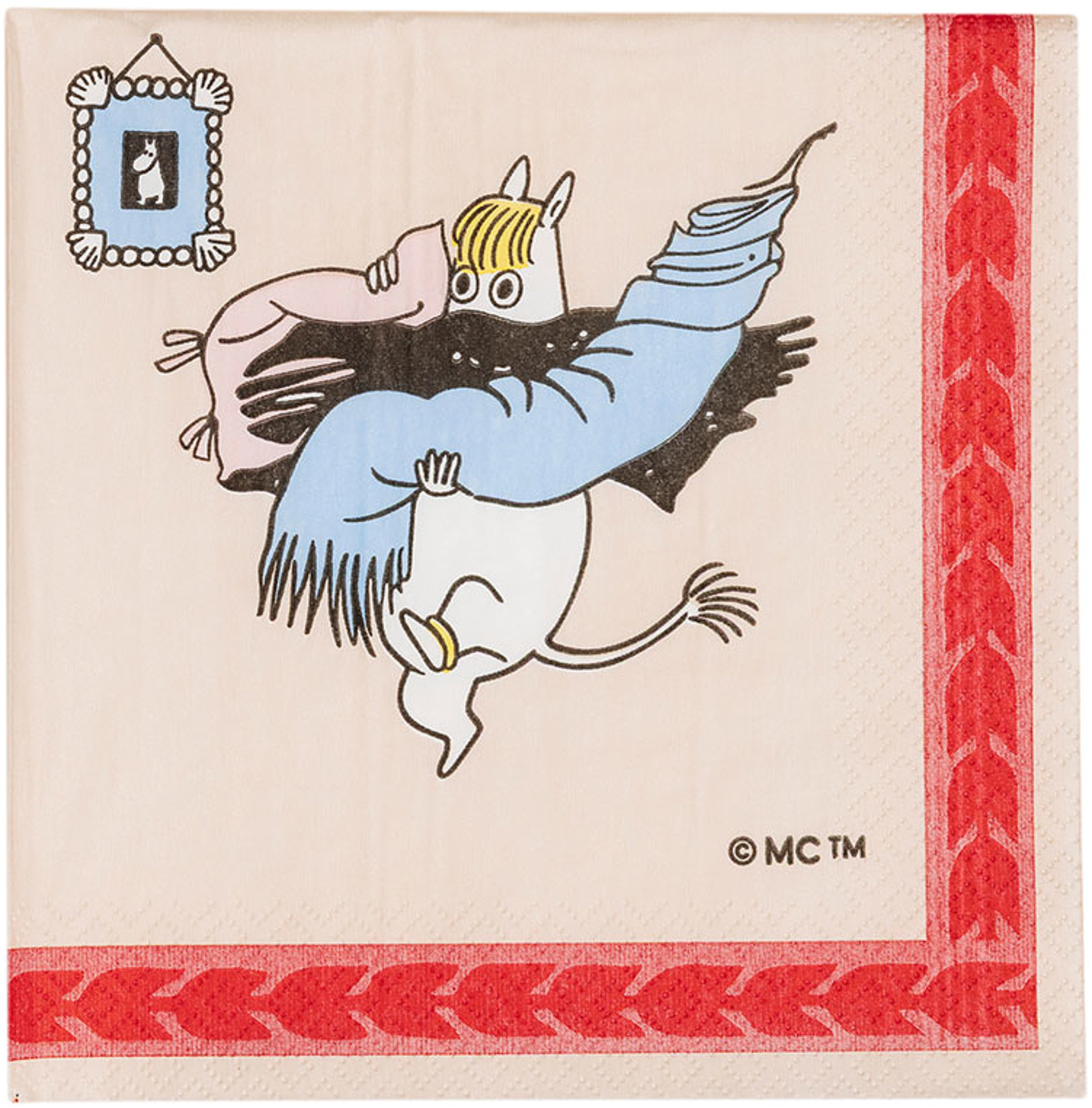 Mumin pappersservett 33cm Redo for semester, från Arabia, i färgen Flerfärgad. Klicka för att öppna bilden i stort format