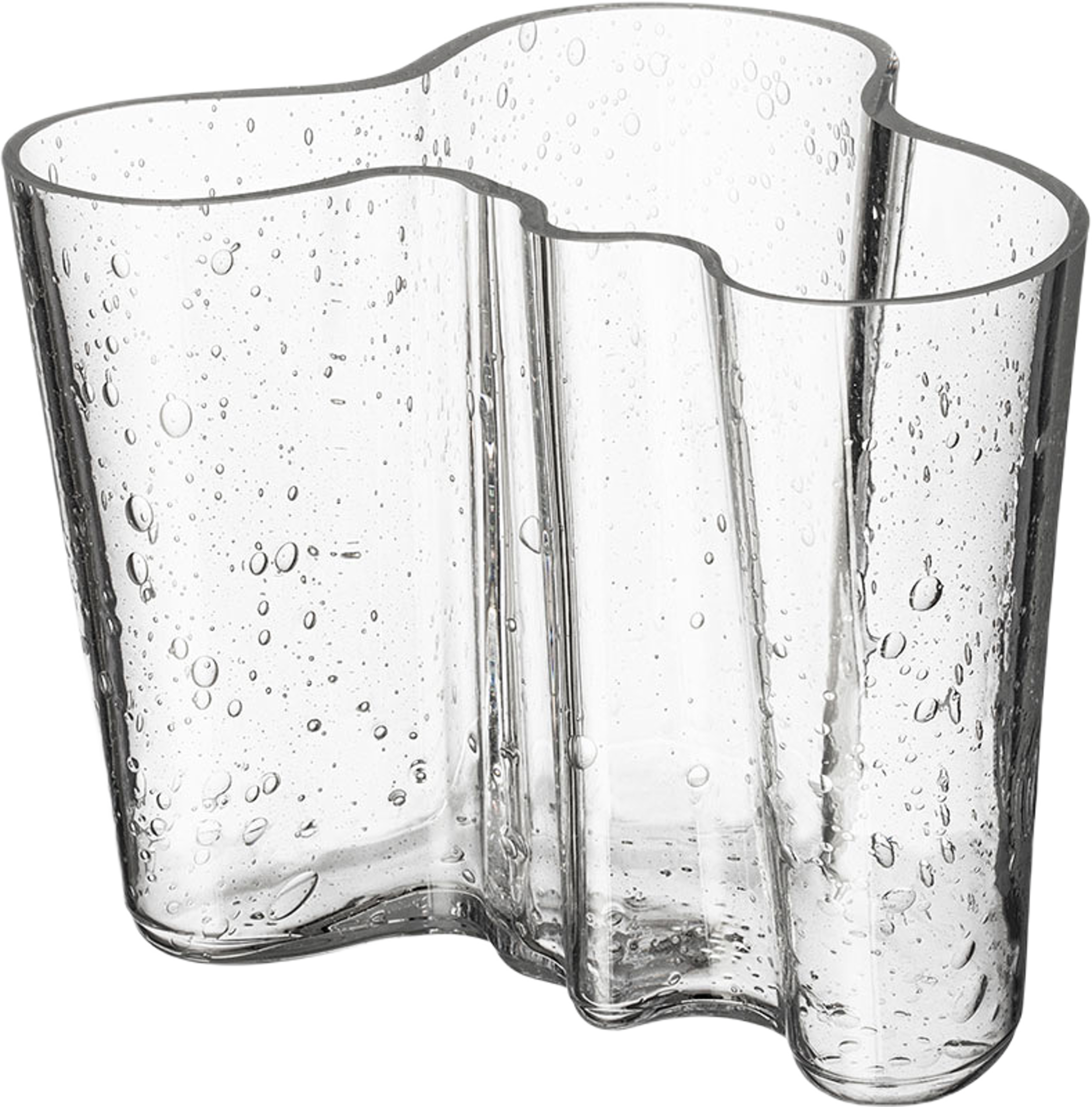 Aalto vas 160 mm bubbelglas klar, från Iittala, i färgen Klar. Klicka för att öppna bilden i stort format