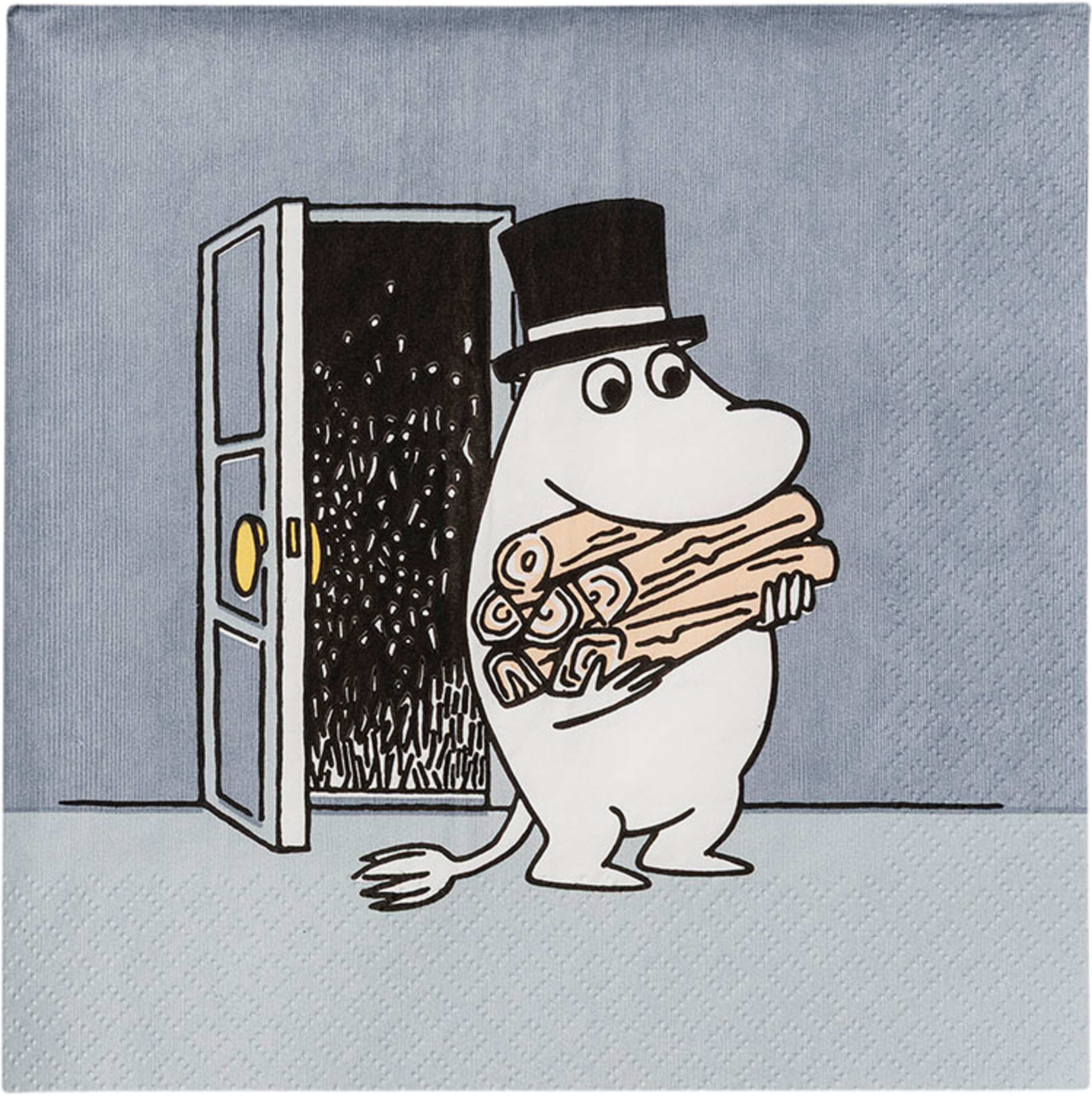 Mumin pappersservett 33cm Muminpappa, från Arabia, i färgen Grå. Klicka för att öppna bilden i stort format