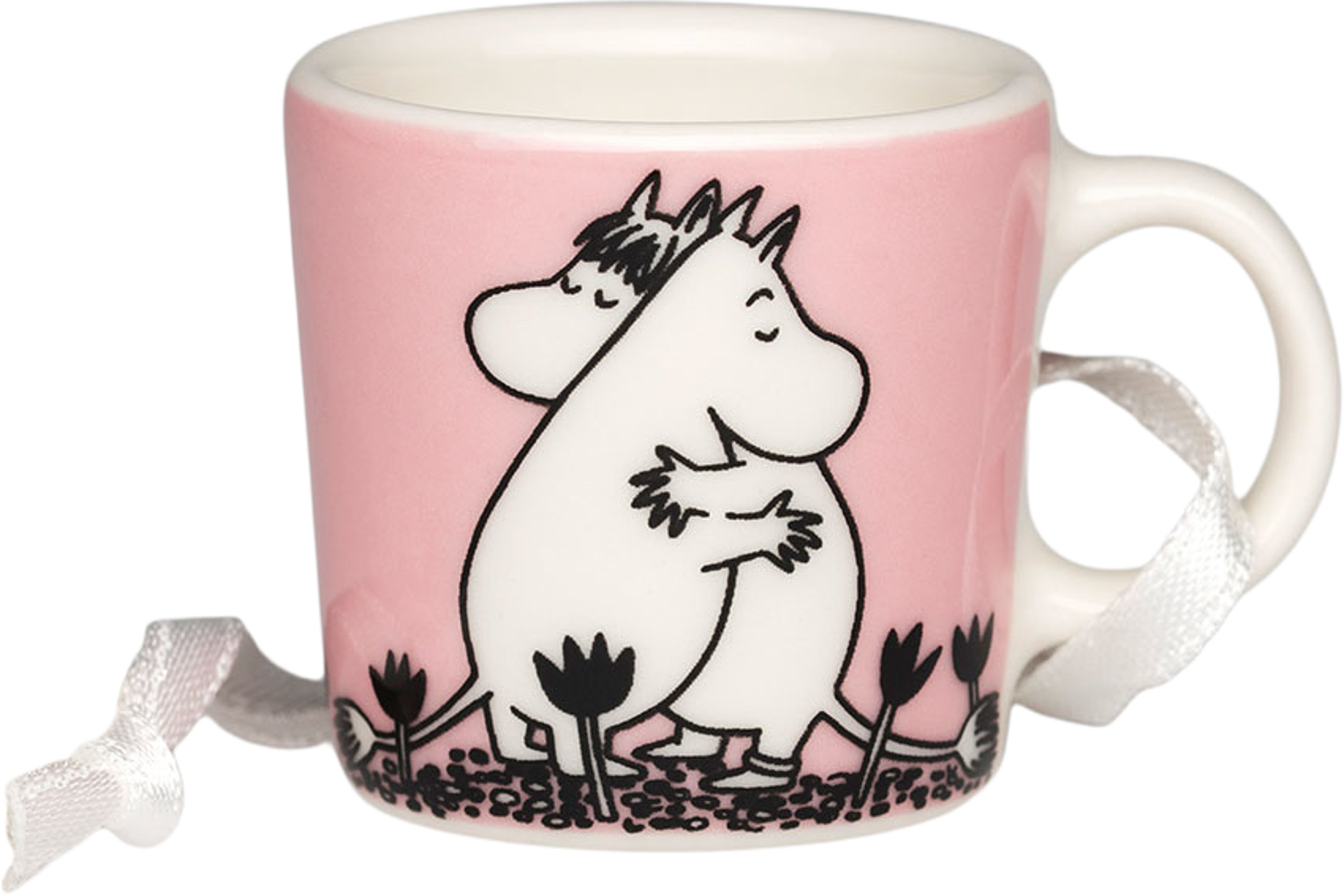 Mumin mini mugg Kärlek Box, från Arabia, i färgen Rosa. Klicka för att öppna bilden i stort format