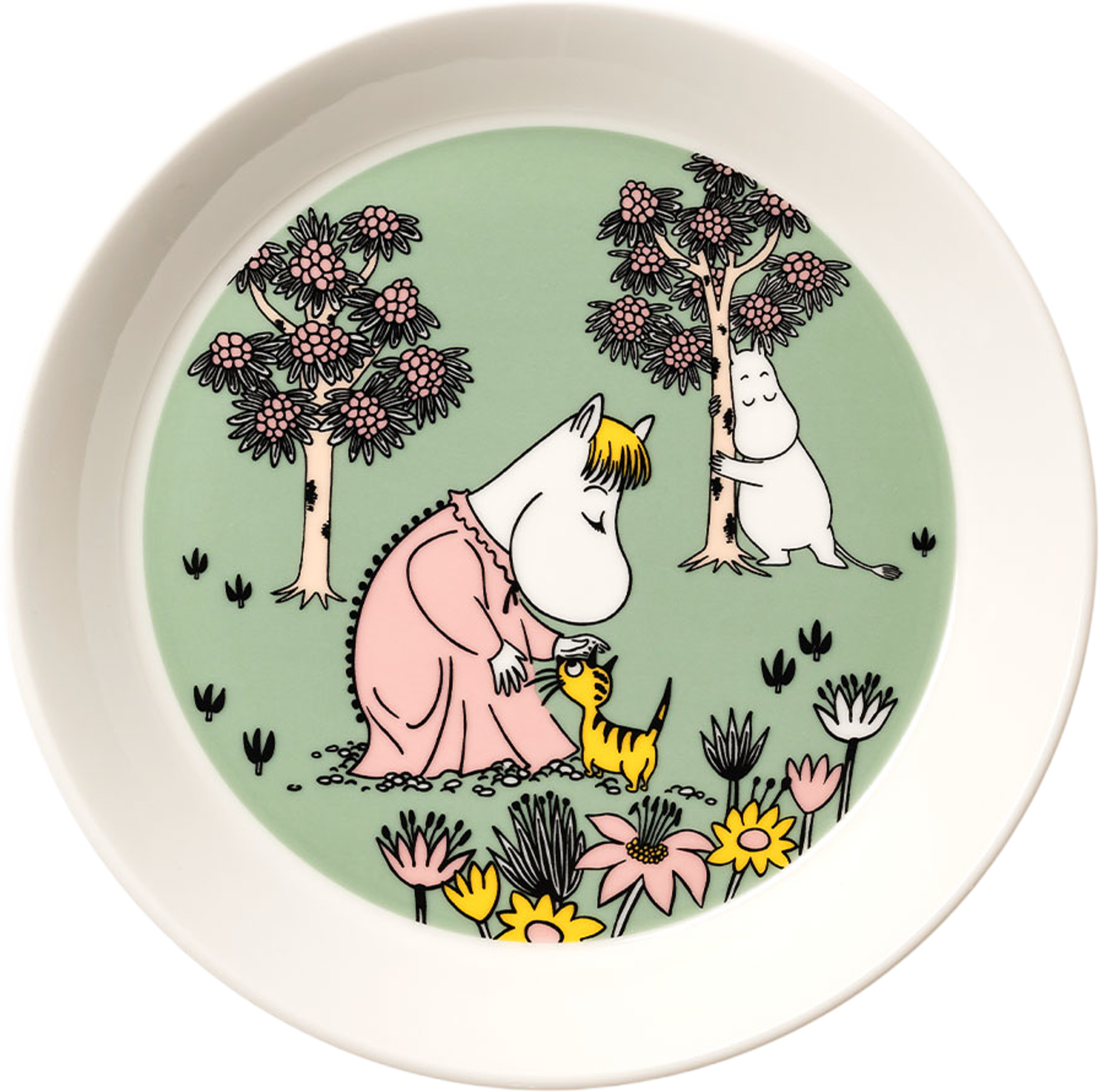 Mumin tallrik 19cm Omtanke, från Arabia, i färgen Grön. Klicka för att öppna bilden i stort format