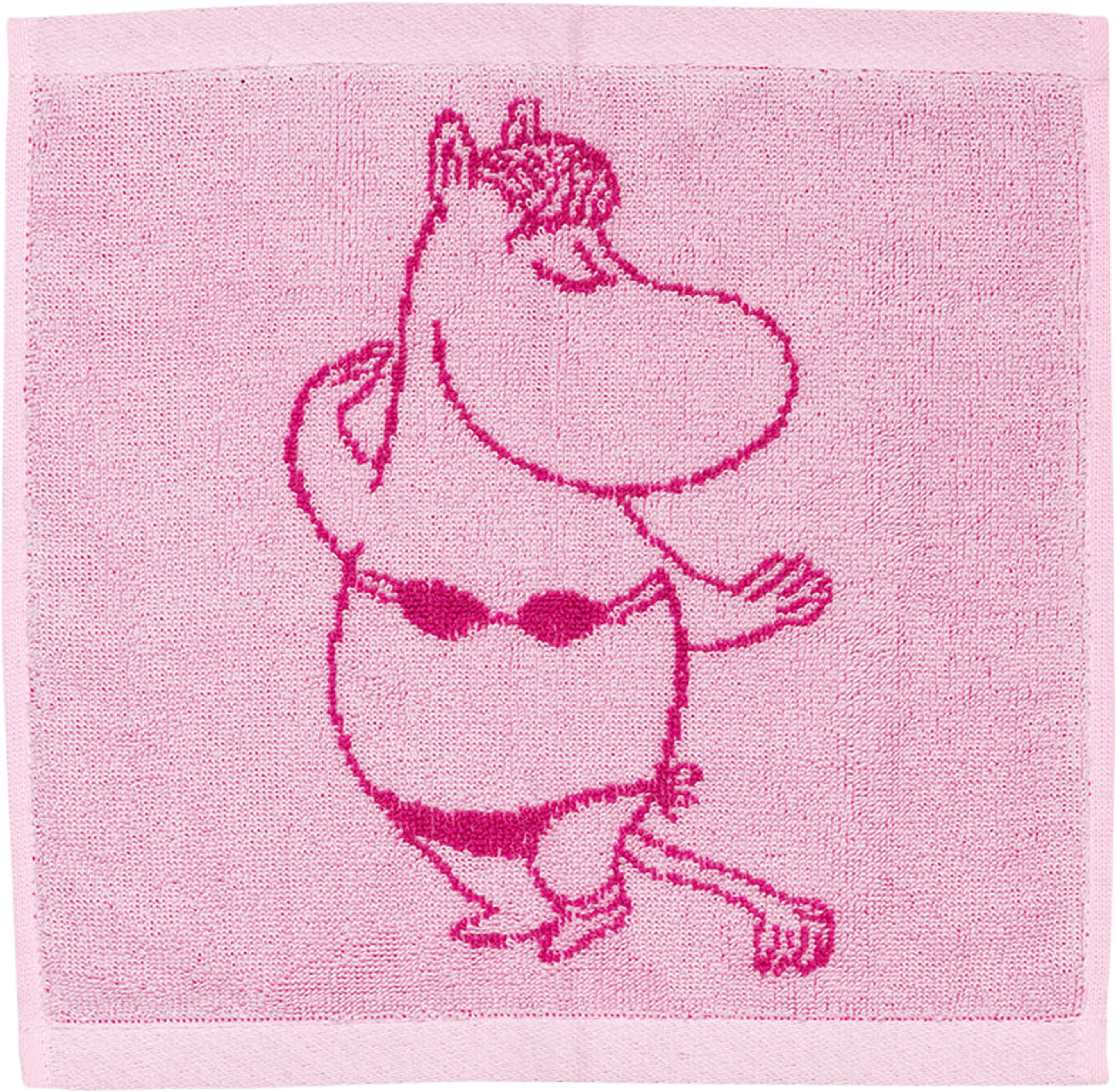 Mumin handduk 25x25 Snorkfröken rosa GOTS, från Arabia, i färgen Rosa. Klicka för att öppna bilden i stort format