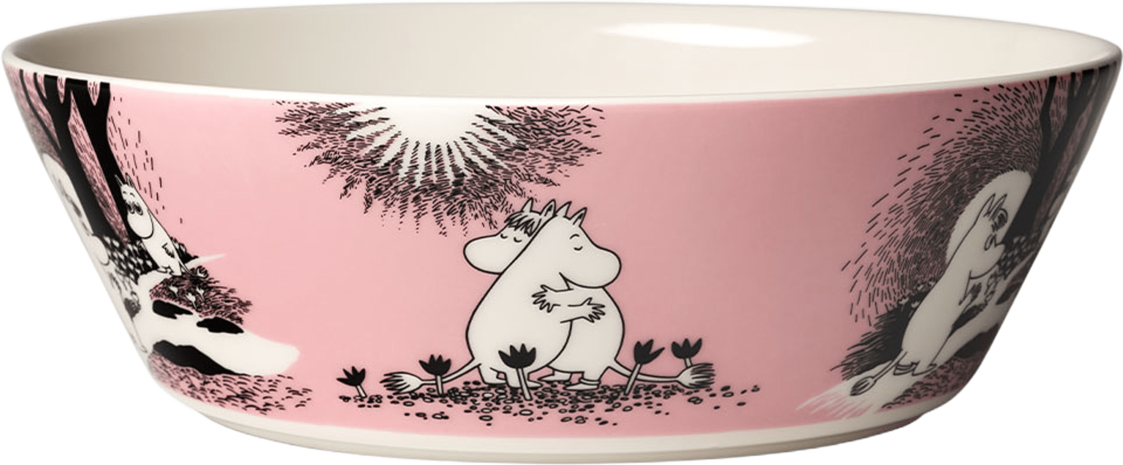 Mumin serv.skål 23 cm Kärlek 30, från Arabia, i färgen Rosa. Klicka för att öppna bilden i stort format