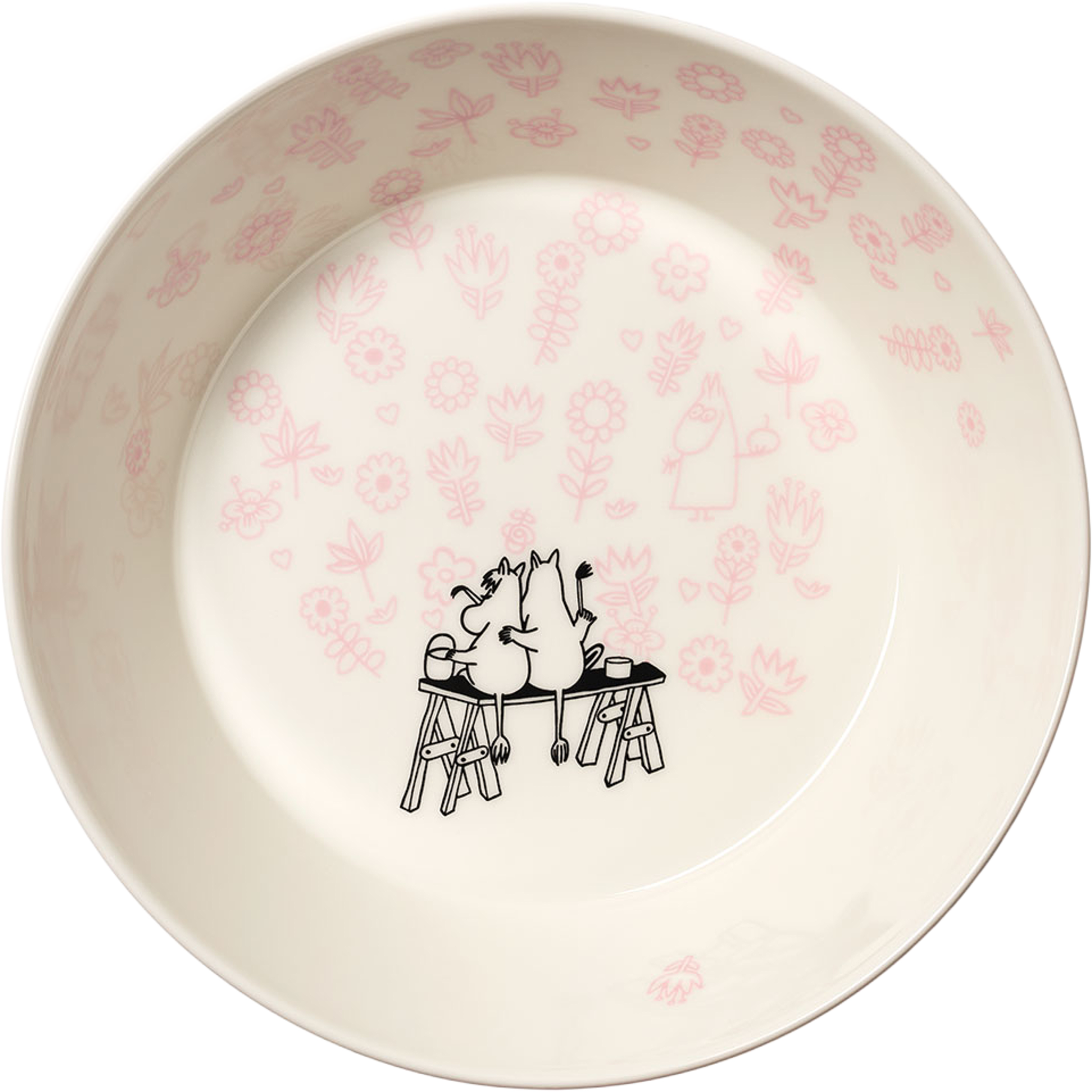 Mumin serv.skål 23 cm Kärlek 30, från Arabia, i färgen Rosa. Klicka för att öppna bilden i stort format