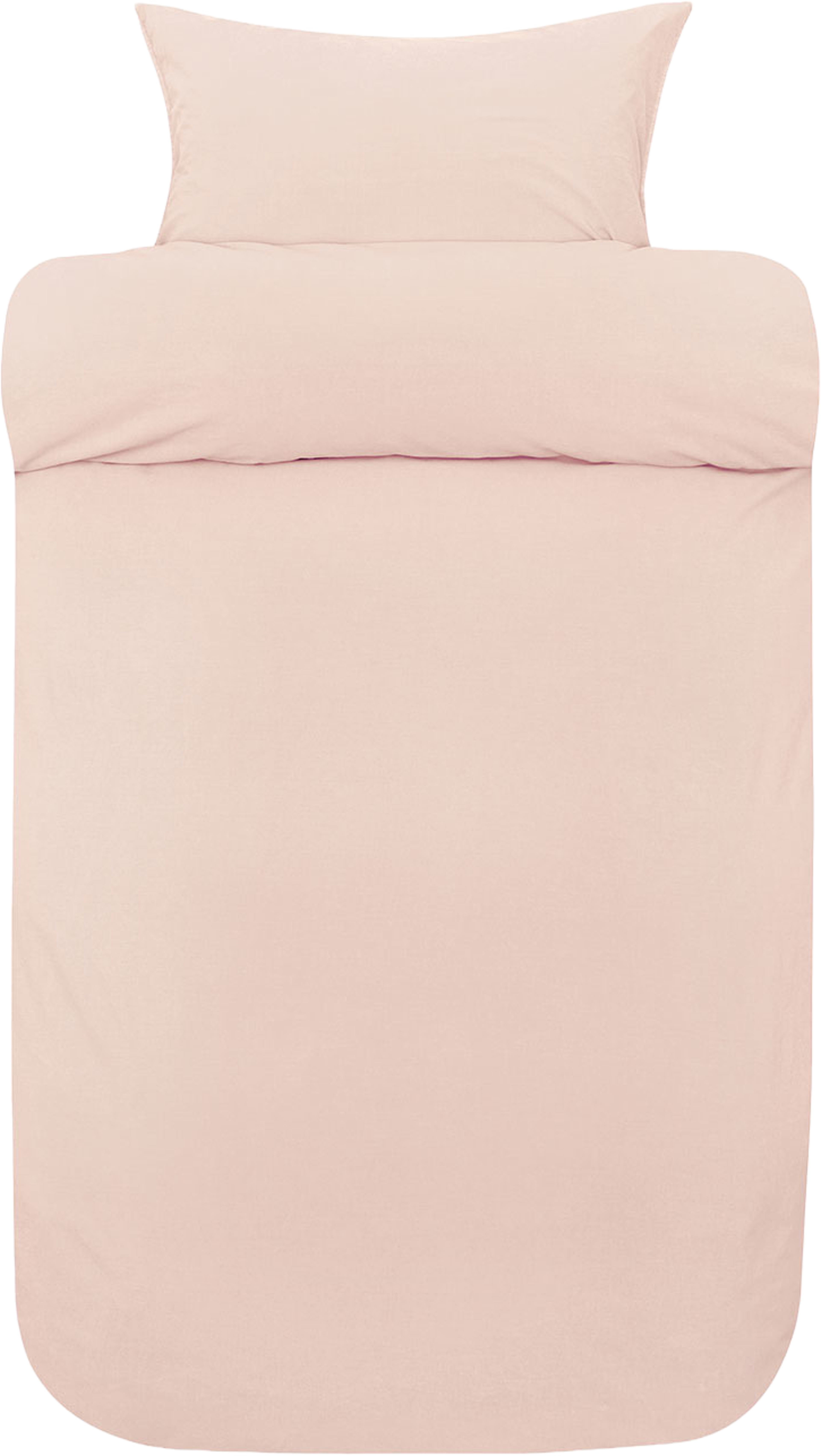 Fröya ekologisk bomull bäddset 150x210 cm, från Høie of Scandinavia, i färgen Dus Rosa. Klicka för att öppna bilden i stort format