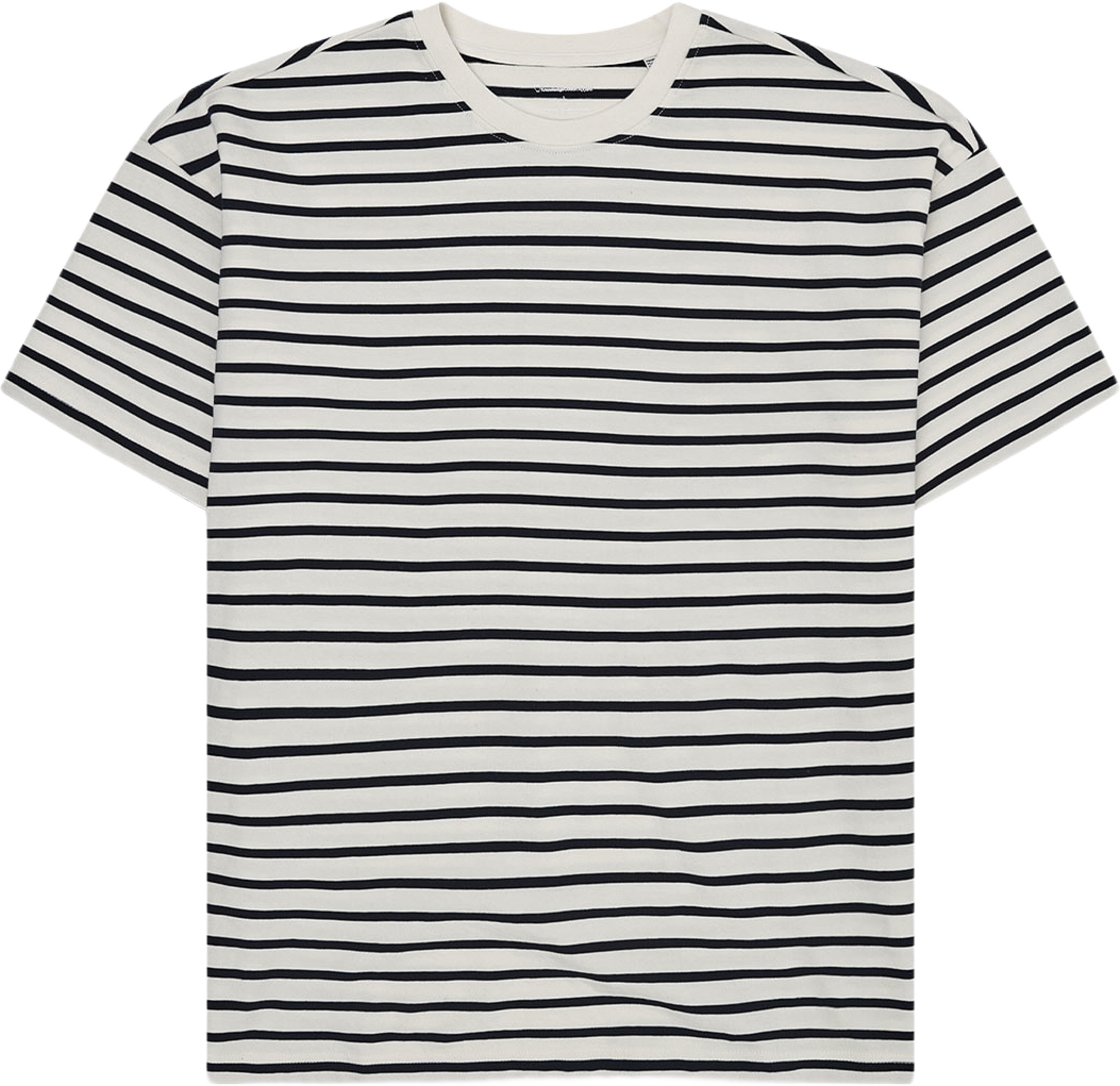 Loose striped t-shirt, från Knowledge Cotton Apparel, i färgen 8036 Navy. Klicka för att öppna bilden i stort format
