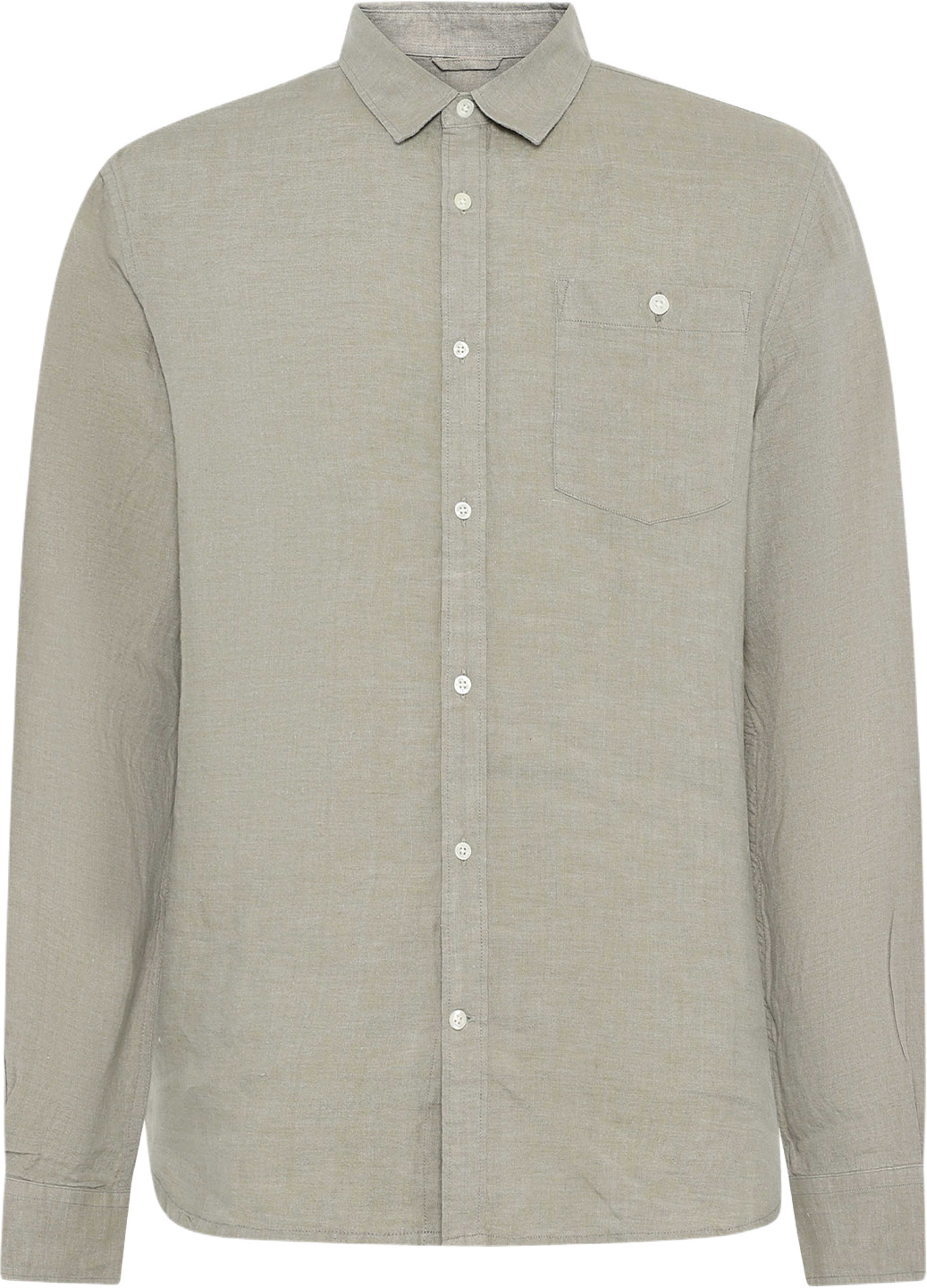 Regular linen shirt, från Knowledge Cotton Apparel, i färgen 1498 Twill - Yarndyed. Klicka för att öppna bilden i stort format
