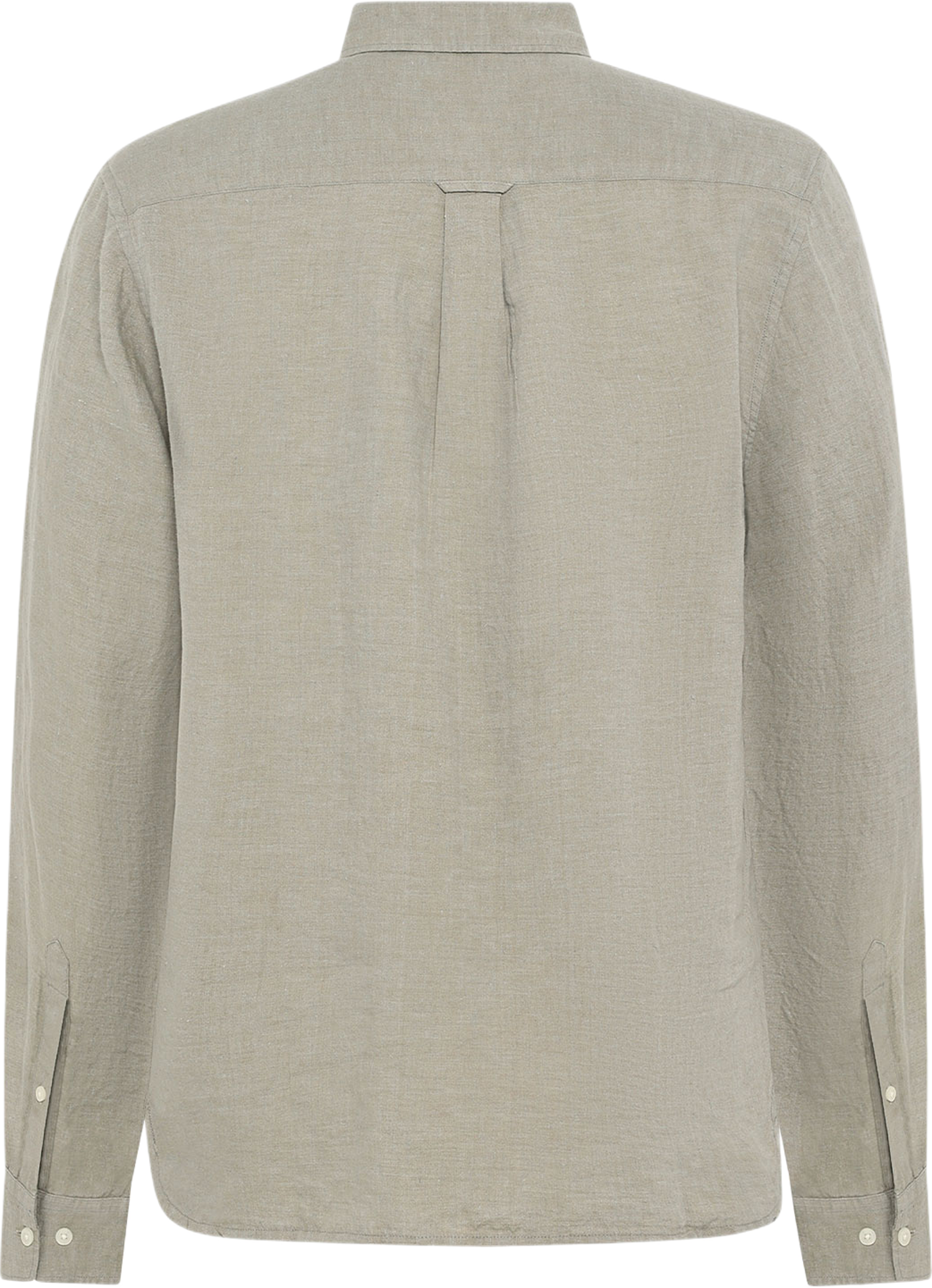 Regular linen shirt, från Knowledge Cotton Apparel, i färgen 1498 Twill - Yarndyed. Klicka för att öppna bilden i stort format