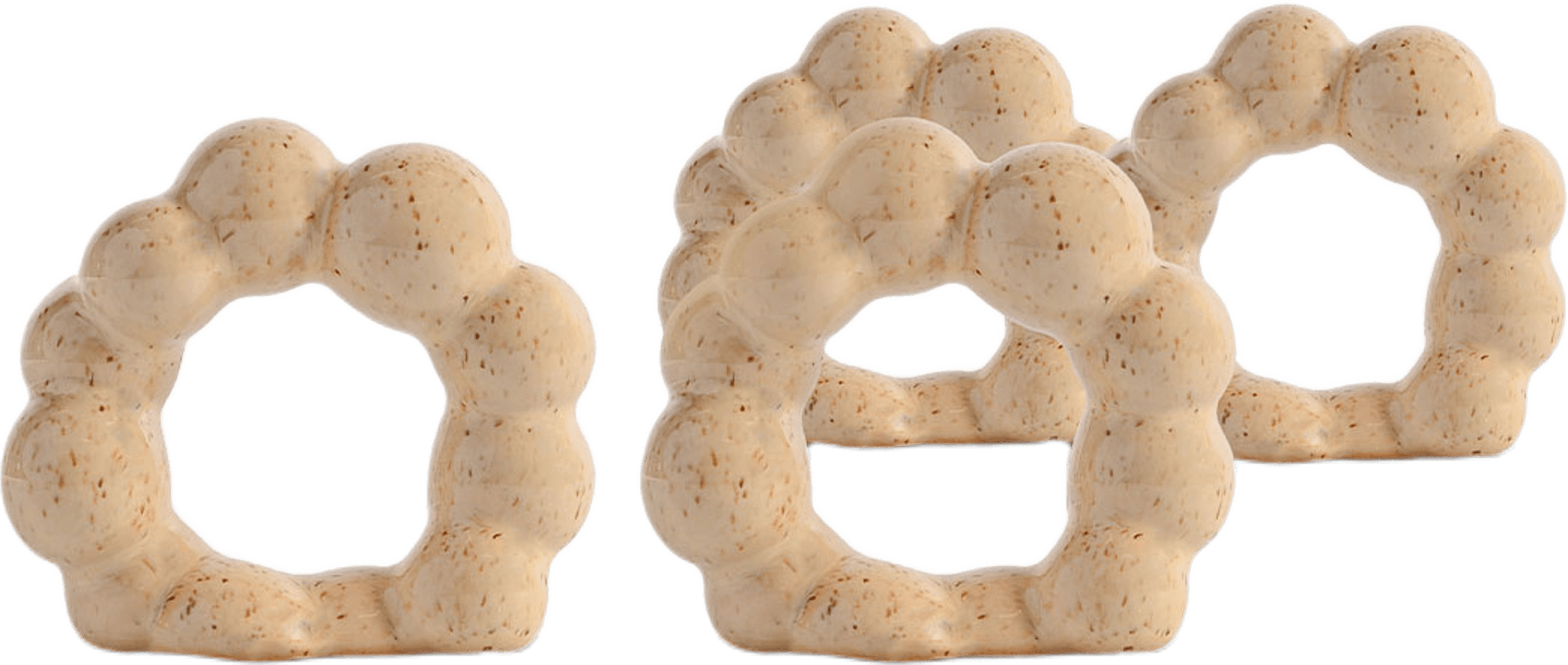 Servettring Porto, 4-pack, från Byon, i färgen Beige. Klicka för att öppna bilden i stort format