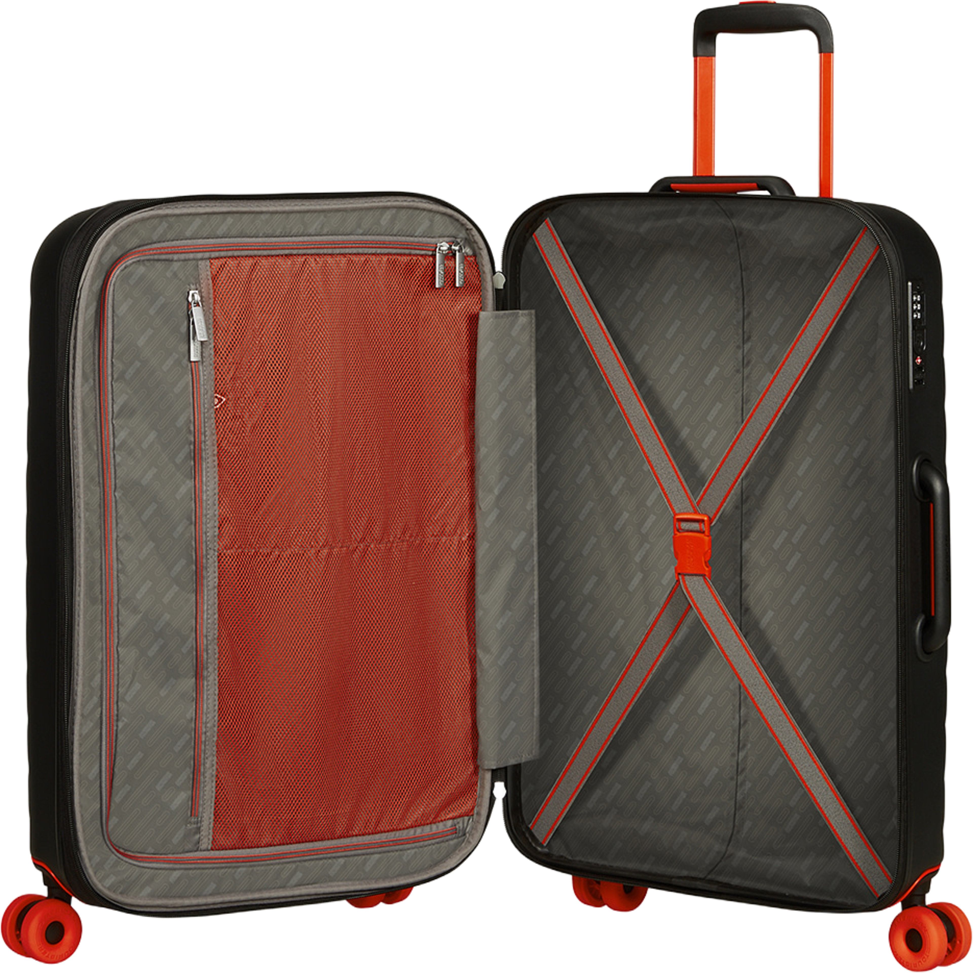 Neovibe expanderbar resväska, från American Tourister, i färgen True Black. Klicka för att öppna bilden i stort format