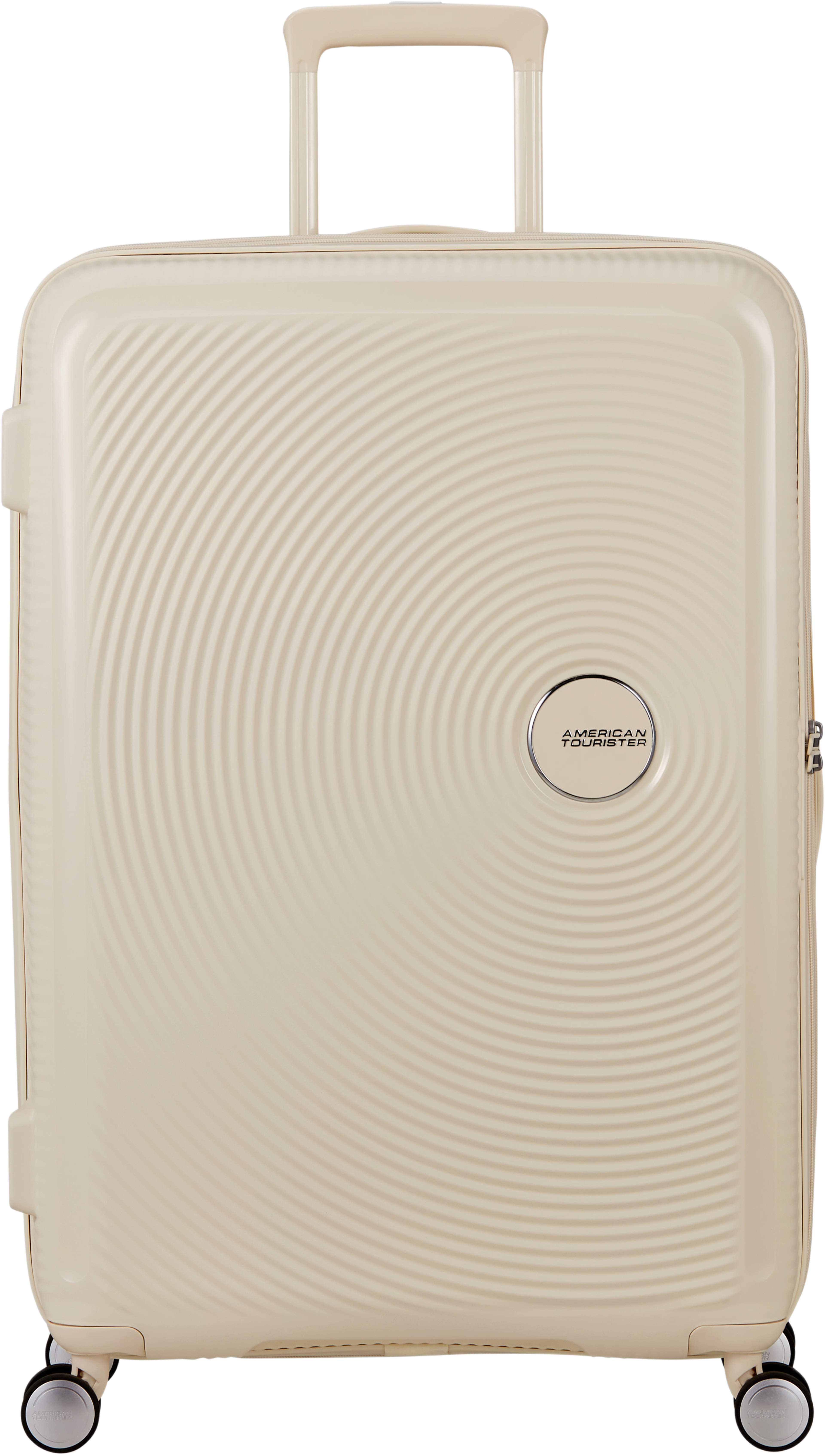 Soundbox expanderbar kabinväska 77 cm, från American Tourister, i färgen Coconut Sand. Klicka för att öppna bilden i stort format