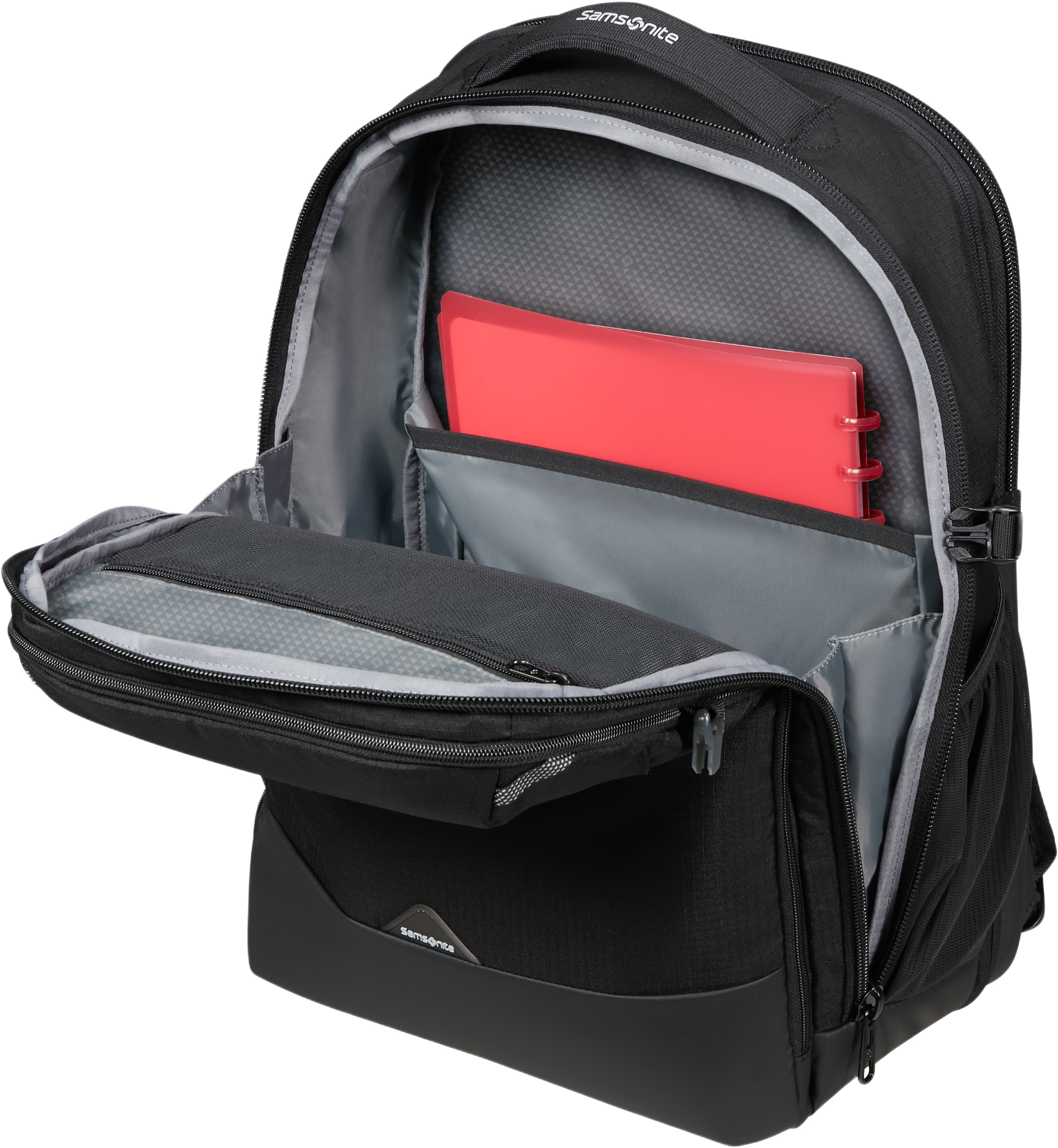 Expanderbar Ryggsäck, från Samsonite, i färgen Deep Black. Klicka för att öppna bilden i stort format