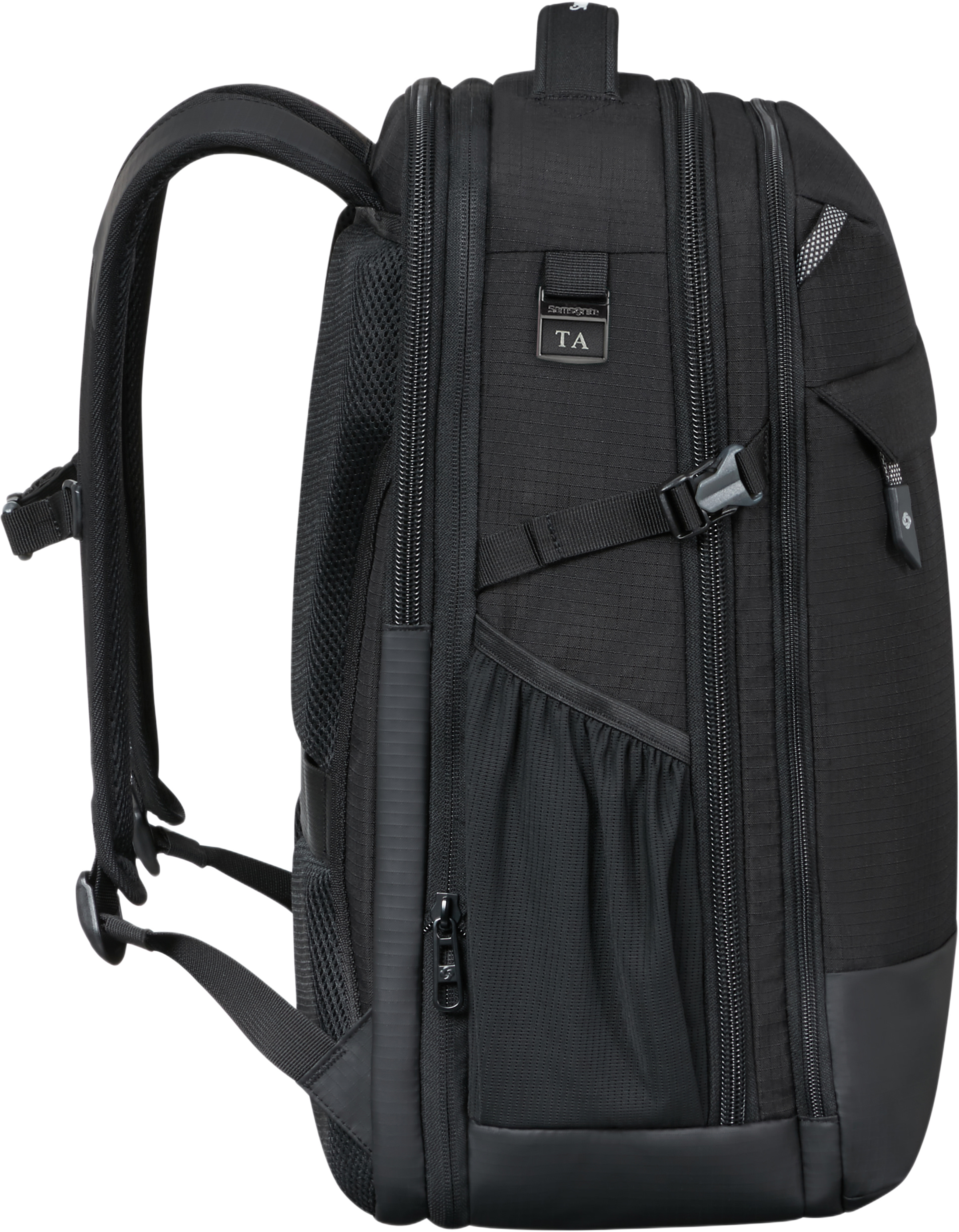 Expanderbar Ryggsäck, från Samsonite, i färgen Deep Black. Klicka för att öppna bilden i stort format