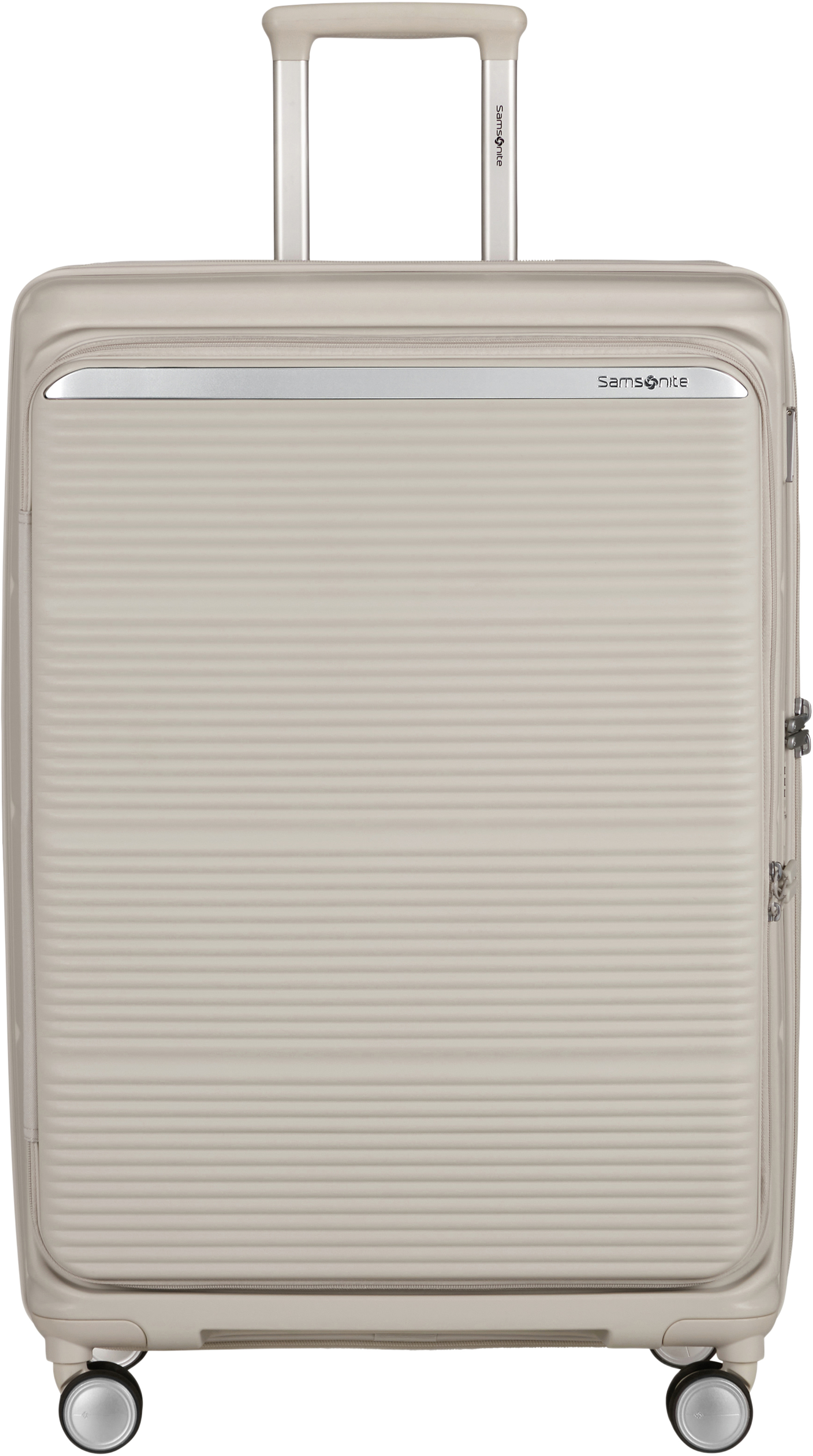 Paralux resväska 75 cm, från Samsonite, i färgen Stone Grey. Klicka för att öppna bilden i stort format