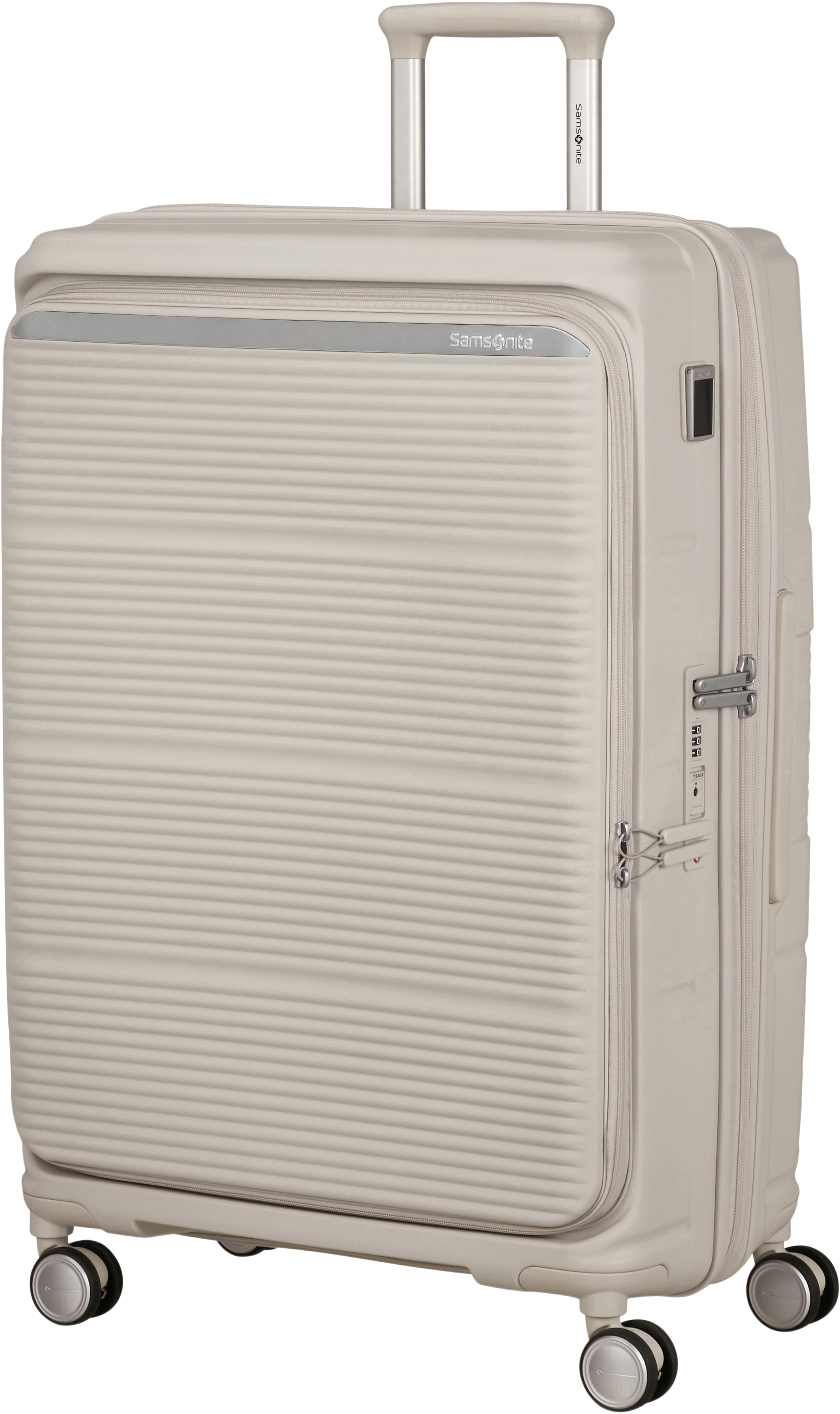 Paralux resväska 75 cm, från Samsonite, i färgen Stone Grey. Klicka för att öppna bilden i stort format