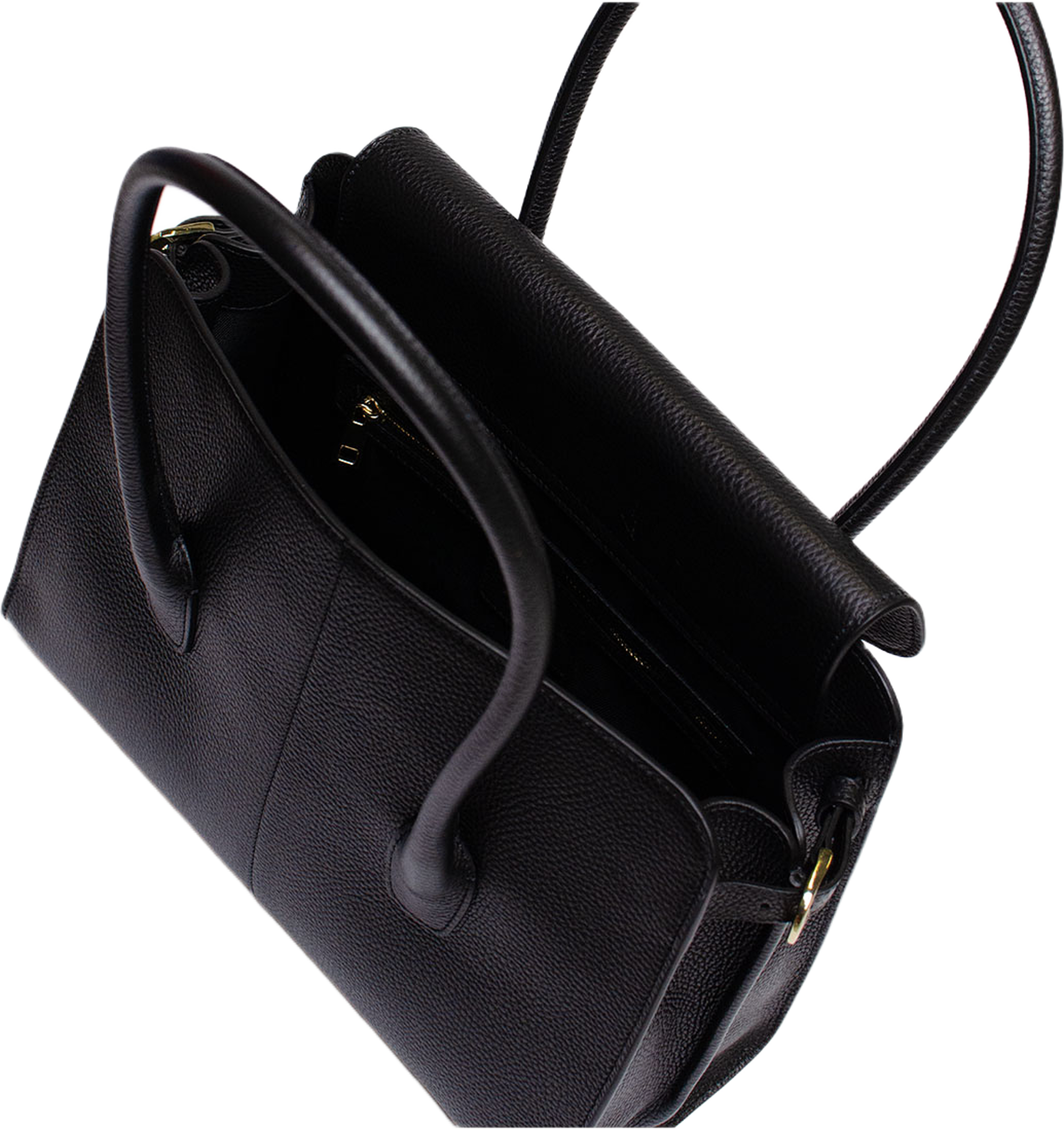 Handväska i läder Loretto, från LaTalia, i färgen Svart. Klicka för att öppna bilden i stort format