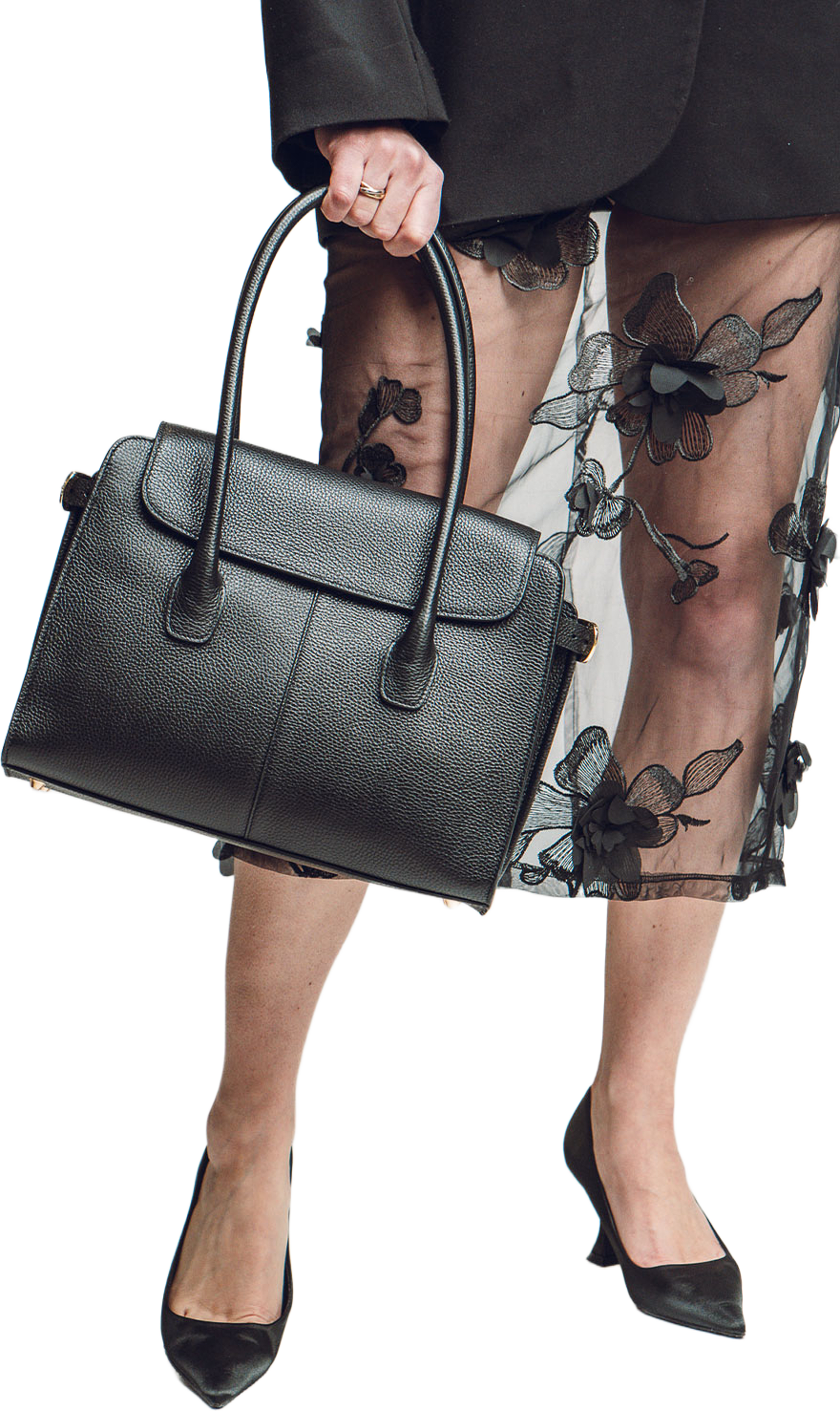 Handväska i läder Loretto, från LaTalia, i färgen Svart. Klicka för att öppna bilden i stort format