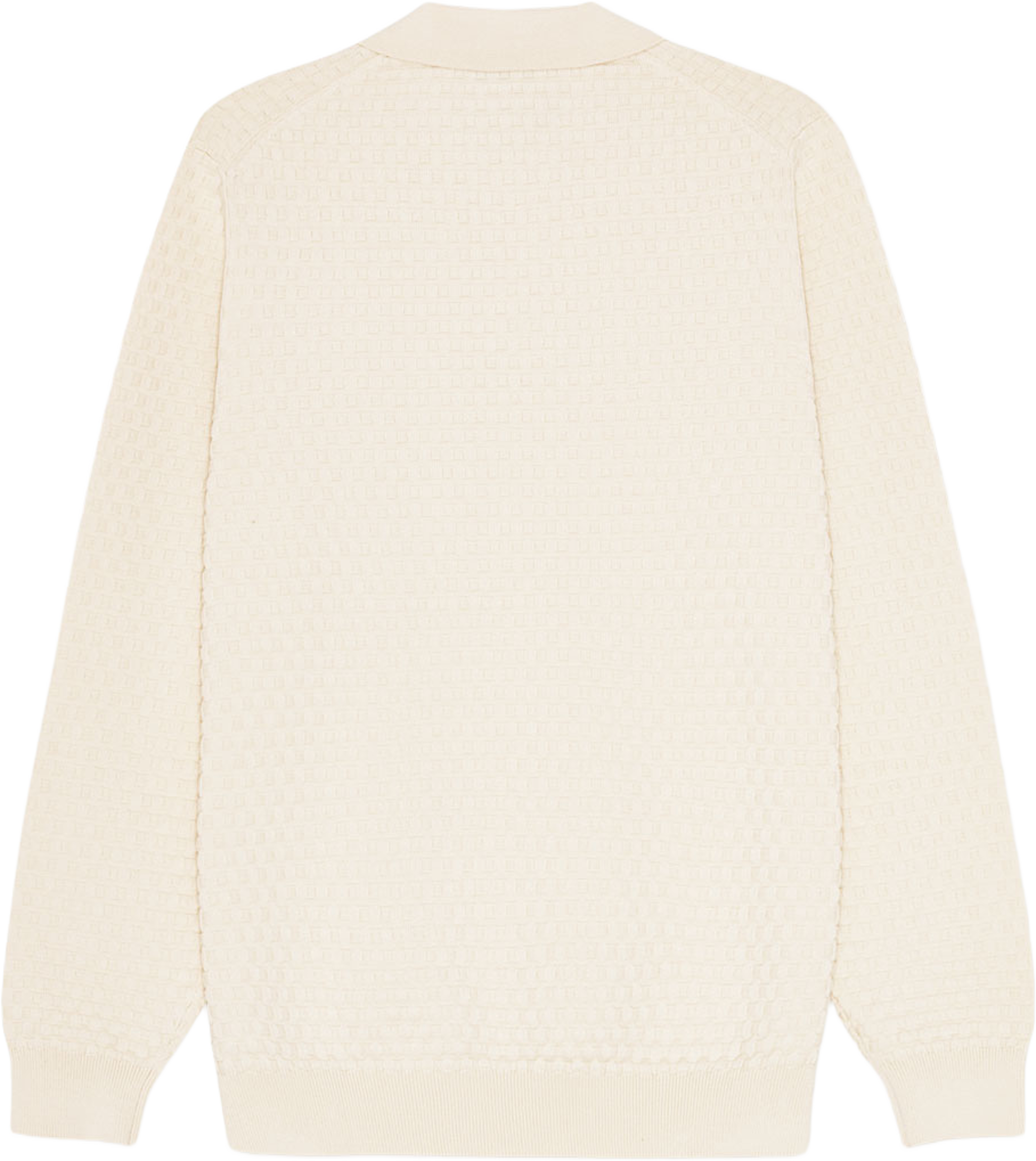 Billy Weave Knitted LS Polo, från LES DEUX, i färgen Light Ivory. Klicka för att öppna bilden i stort format