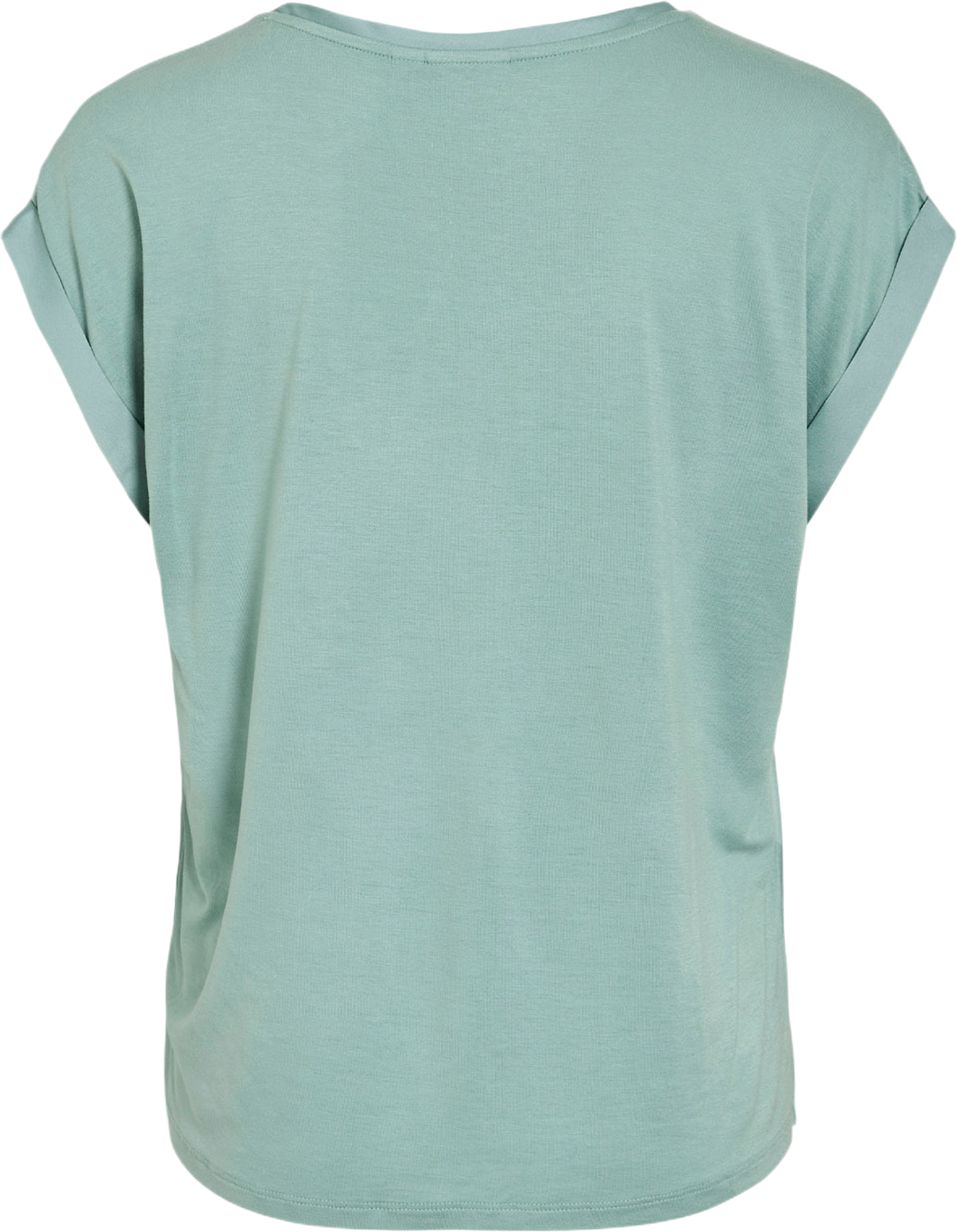 Viellette Kortärmad Satintopp, från Vila, i färgen Blue Surf. Klicka för att öppna bilden i stort format