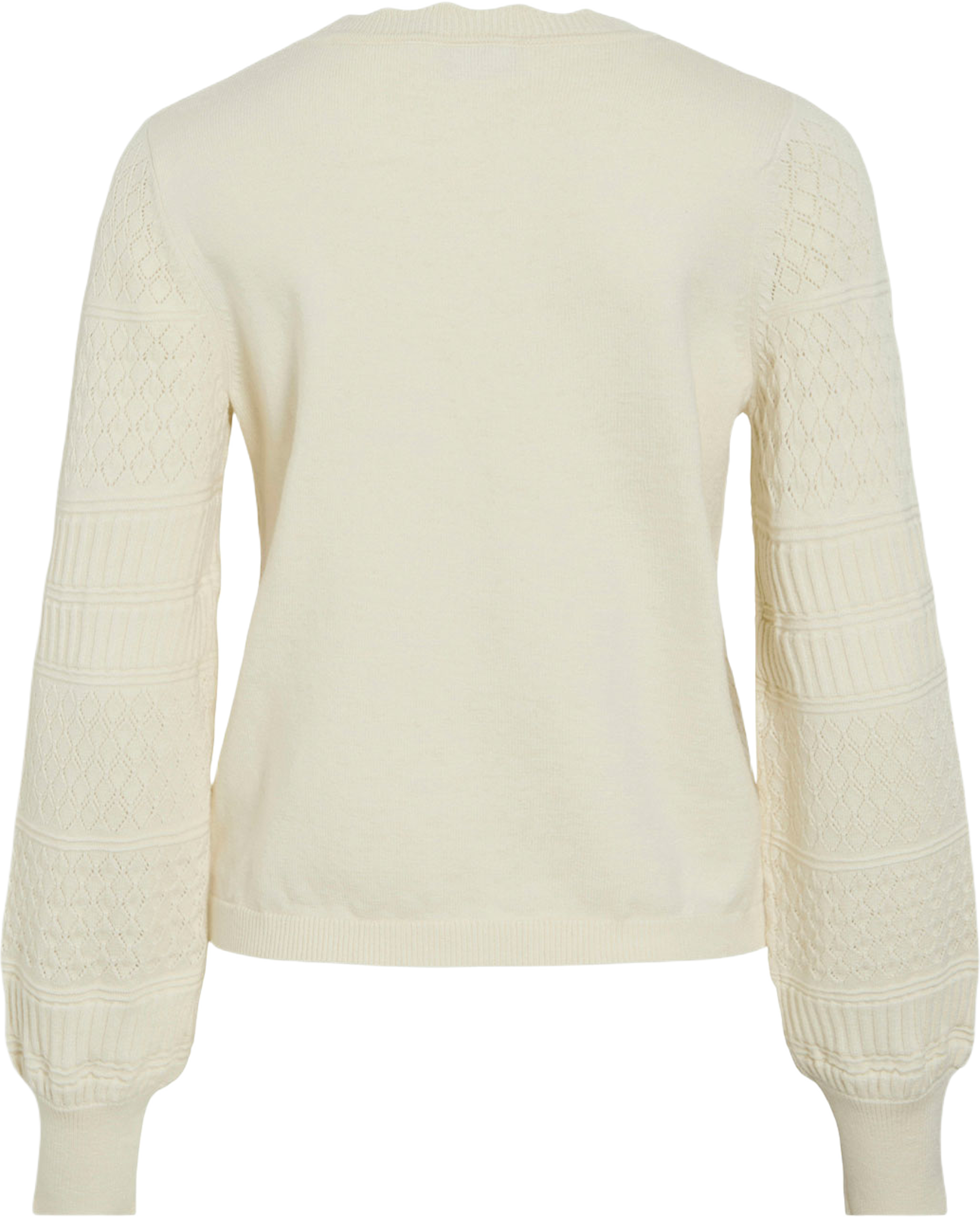 VIMILOS L/S O-NECK POINTELLE TOP, från Vila, i färgen Whisper White. Klicka för att öppna bilden i stort format