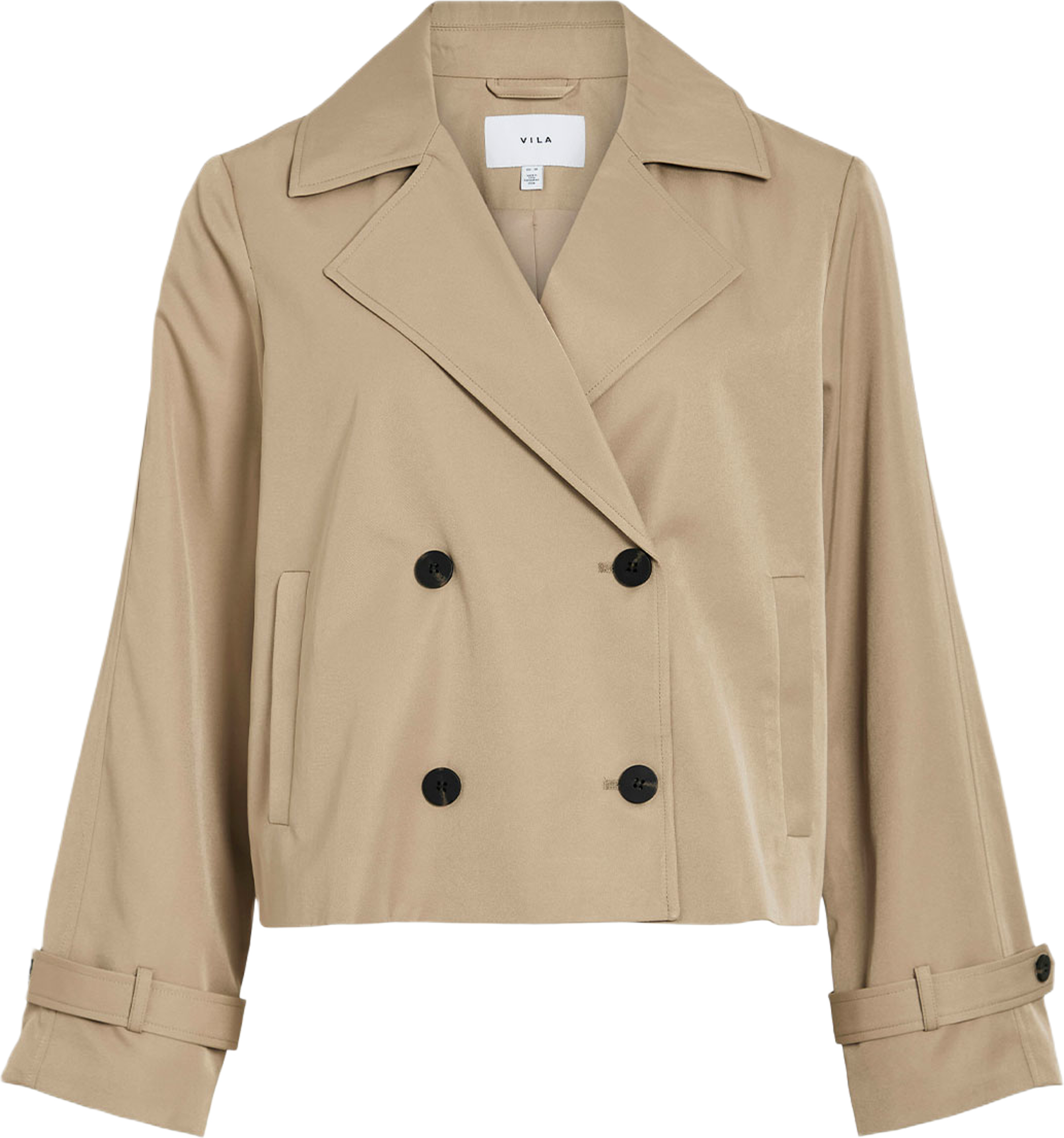 VIADDISON L/S SHORT JACKET, från Vila, i färgen Savannah Tan. Klicka för att öppna bilden i stort format