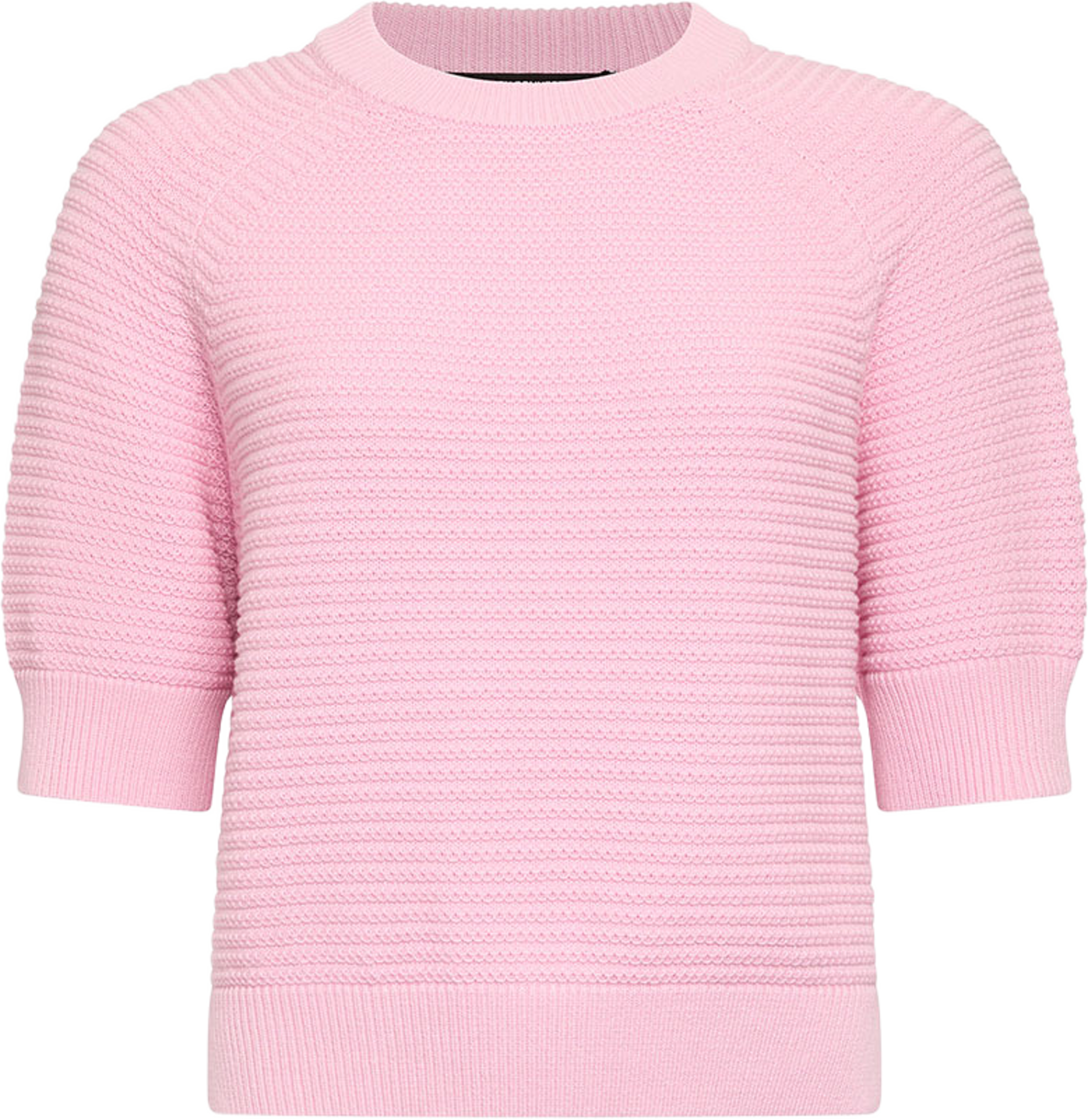 Lily Mozart Short Sleeve Knit Jumper, från French Connection, i färgen Lighter French Pink. Klicka för att öppna bilden i stort format